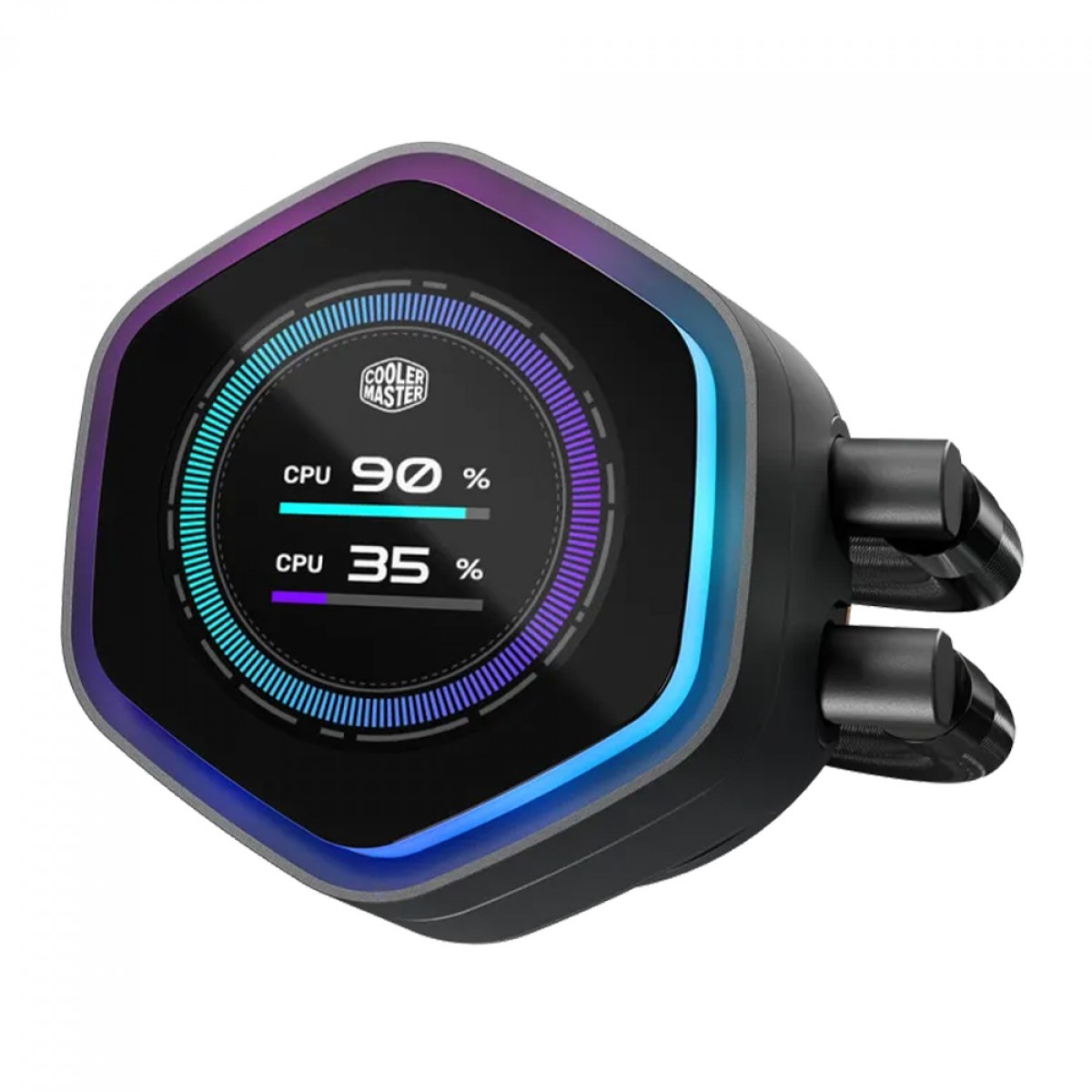 Water Cooler Cooler Master MasterLiquid 240 Atmos II LCD, ARGB, 240mm, Com Display, Intel-AMD, Preto, MLX-D24M-A25SZ-L1