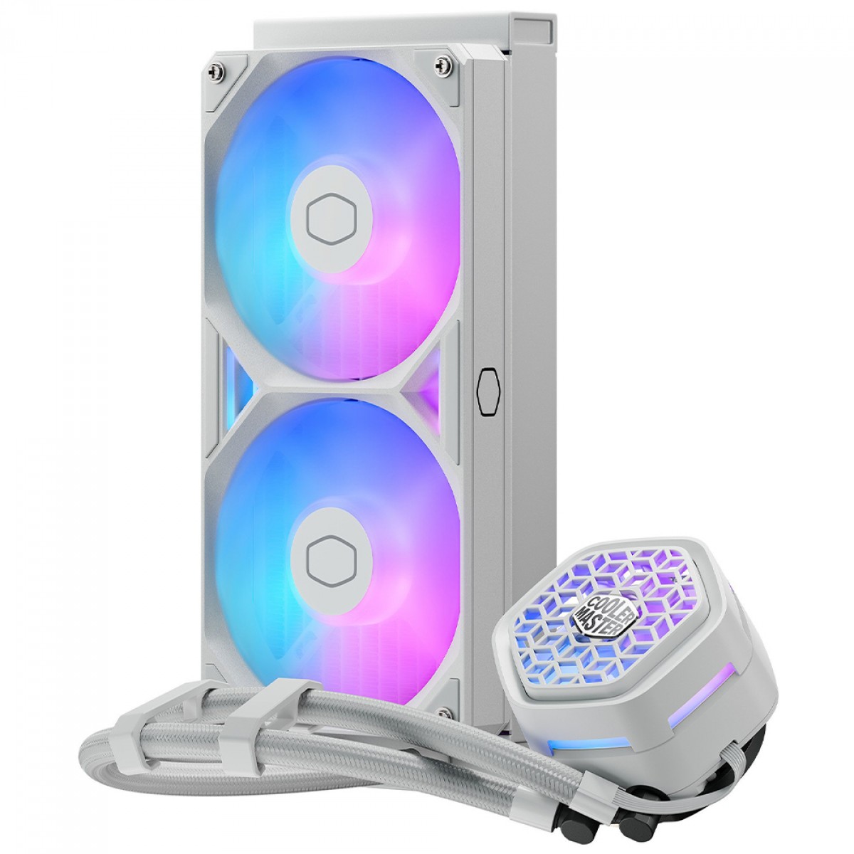 Water Cooler Cooler Master MasterLiquid 240 Atmos II VRM Fan, ARGB, 240mm, Intel-AMD, Branco, MLX-D24M-A25SZ-VW