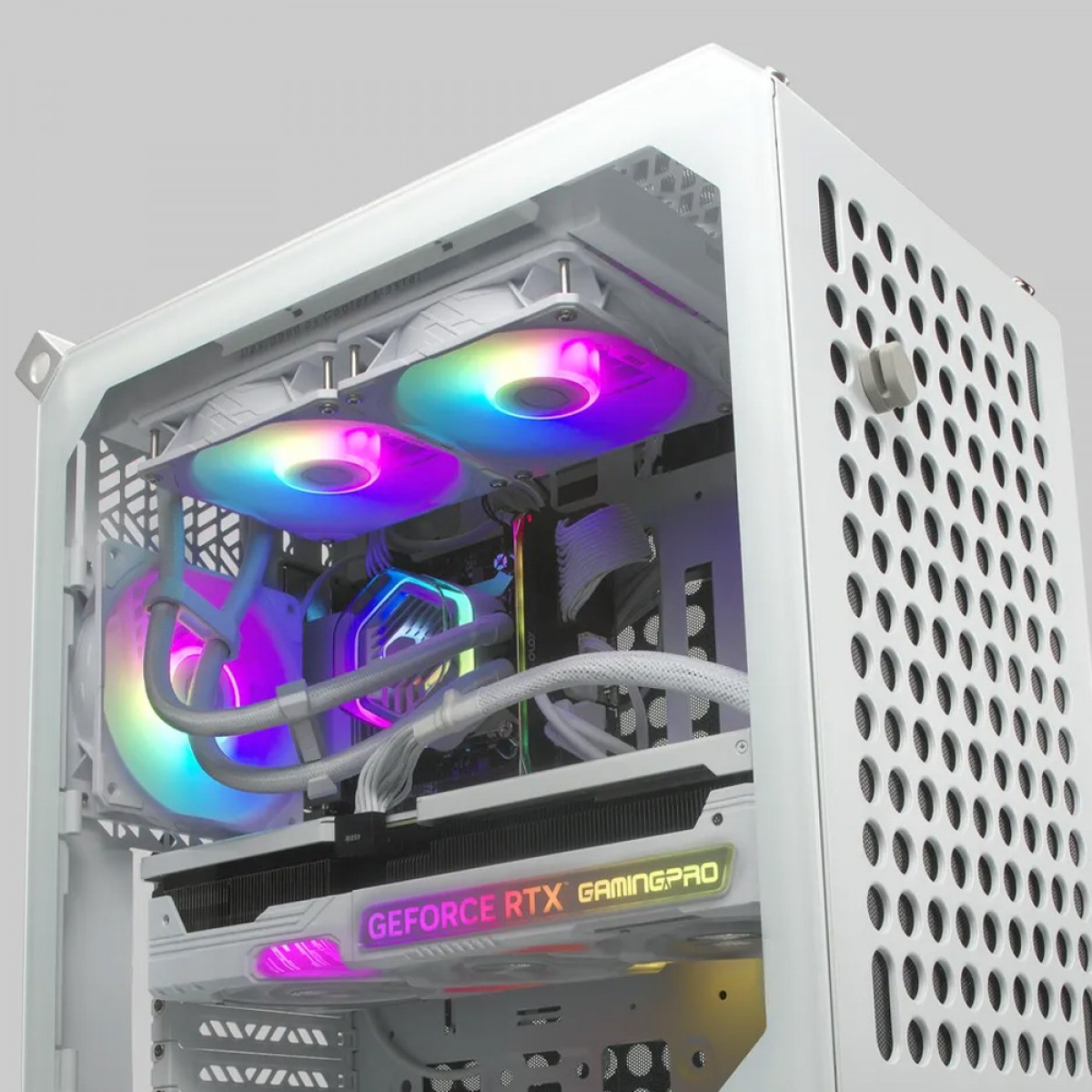 Water Cooler Cooler Master MasterLiquid 240 Atmos White, ARGB, 240mm, Intel-AMD, Branco, MLX-D24M-A25PZ-RW