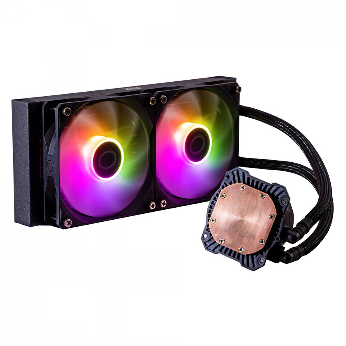 Water Cooler Cooler Master MasterLiquid 240L Core ARGB, 240mm, Intel-AMD, Preto, MLW-D24M-A18PZ-R1