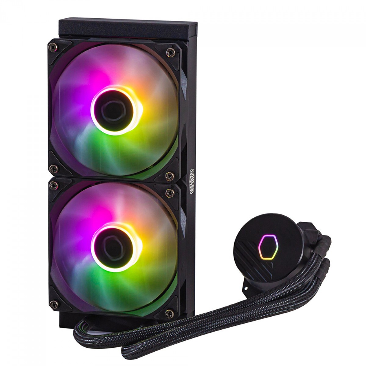 Water Cooler Cooler Master MasterLiquid 240L Core ARGB, 240mm, Intel-AMD, Preto, MLW-D24M-A18PZ-R1