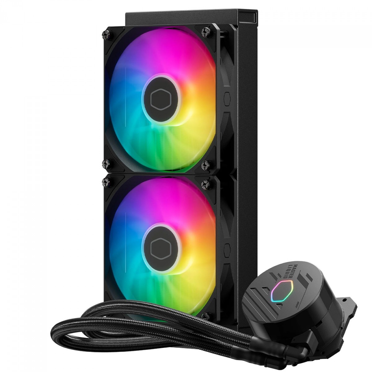 Water Cooler Cooler Master MasterLiquid 240L Core Spectrum, ARGB, 240mm, Intel-AMD, Preto, MLW-D24M-A18PS-R1