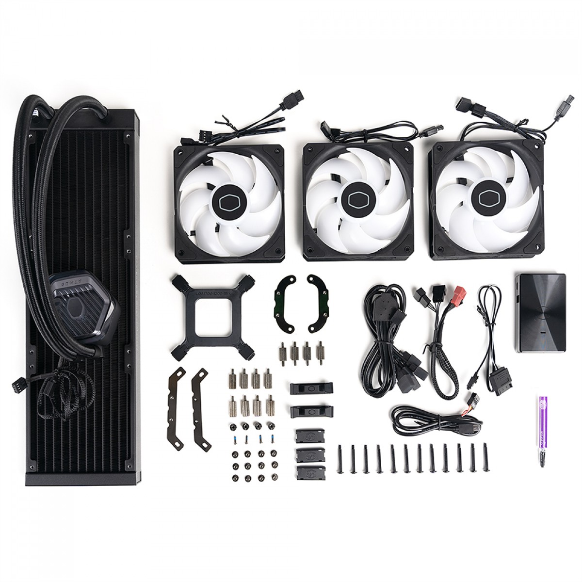 Water Cooler Cooler Master MasterLiquid 360 Atmos, ARGB, 360mm, Intel-AMD, Black, MLX-D36M-A25PZ-R1