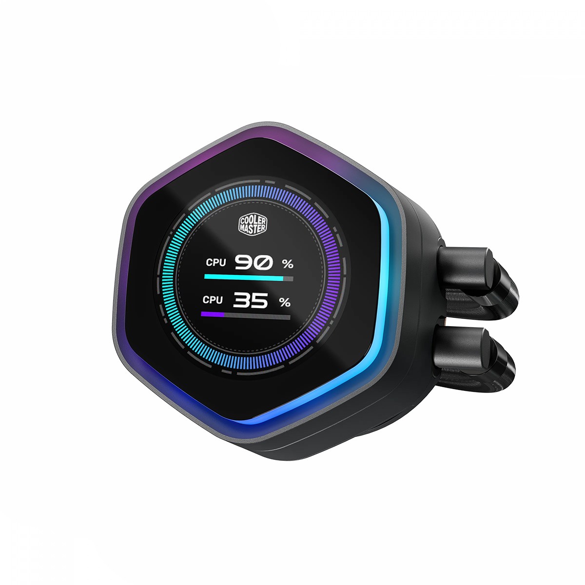 Water Cooler Cooler Master MasterLiquid 360 Atmos II LCD, ARGB, 360mm, Com Display, Intel-AMD, Preto, MLX-D36M-A25SZ-L1