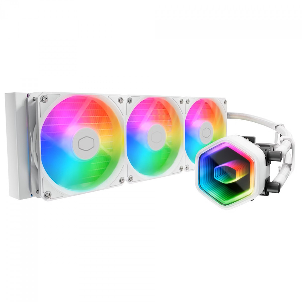 Water Cooler Cooler Master MasterLiquid 360 Core II, ARGB, 360mm, Intel-AMD, White, MLW-D36M-A18PA-RW