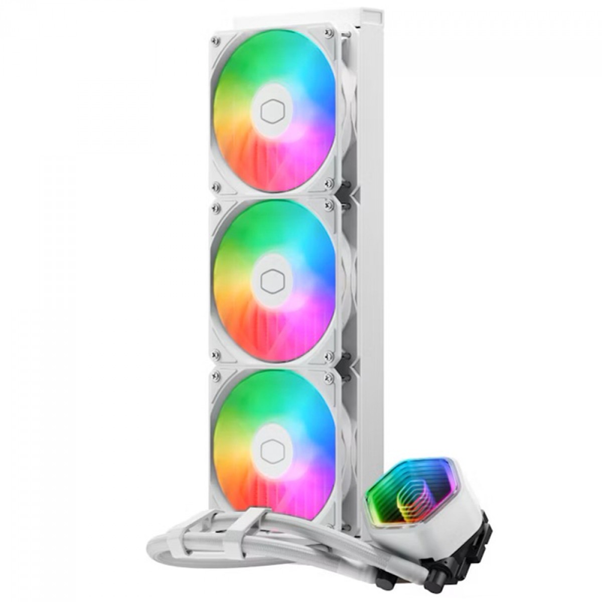 Water Cooler Cooler Master MasterLiquid 360 Core II, ARGB, 360mm, Intel-AMD, White, MLW-D36M-A18PA-RW