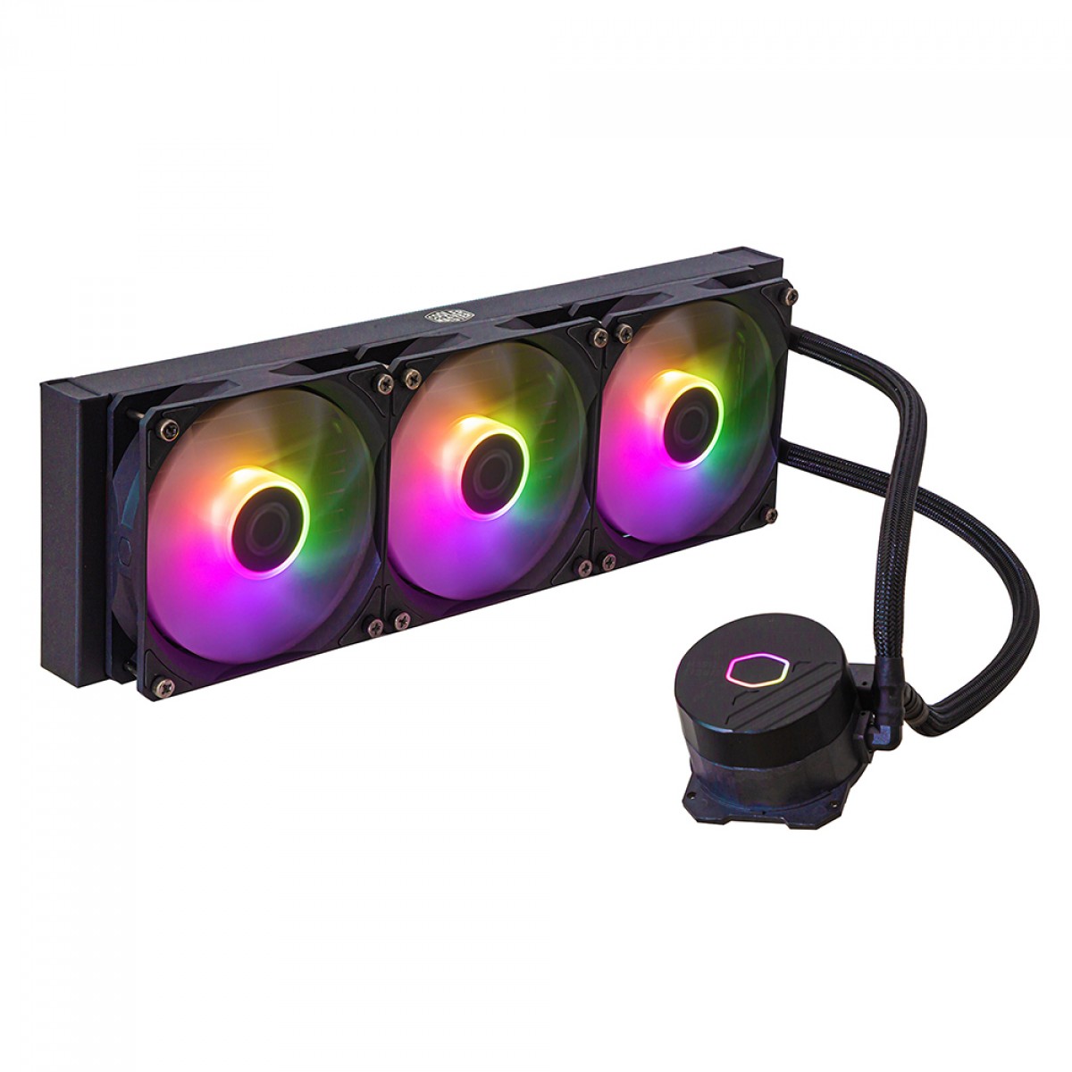 Water Cooler Cooler Master MasterLiquid 360L Core ARGB, 360mm, Intel-AMD, Preto, MLW-D36M-A18PZ-R1