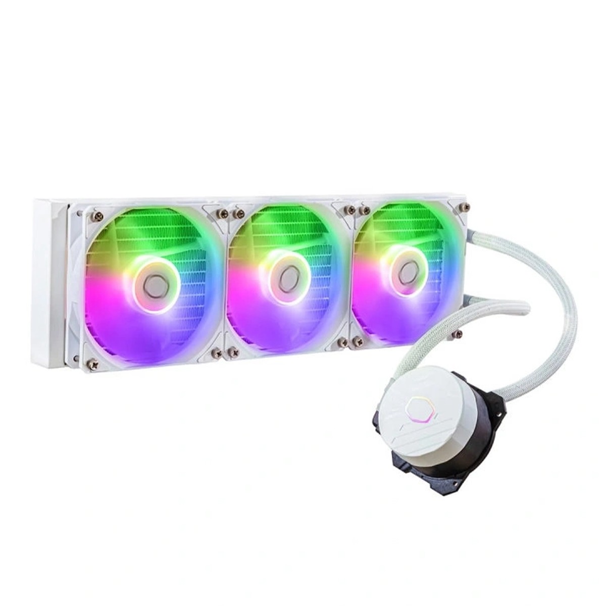 Water Cooler Cooler Master MasterLiquid 360L Core ARGB White, 360mm, Intel-AMD, Branco, MLW-D36M-A18PZ-RW