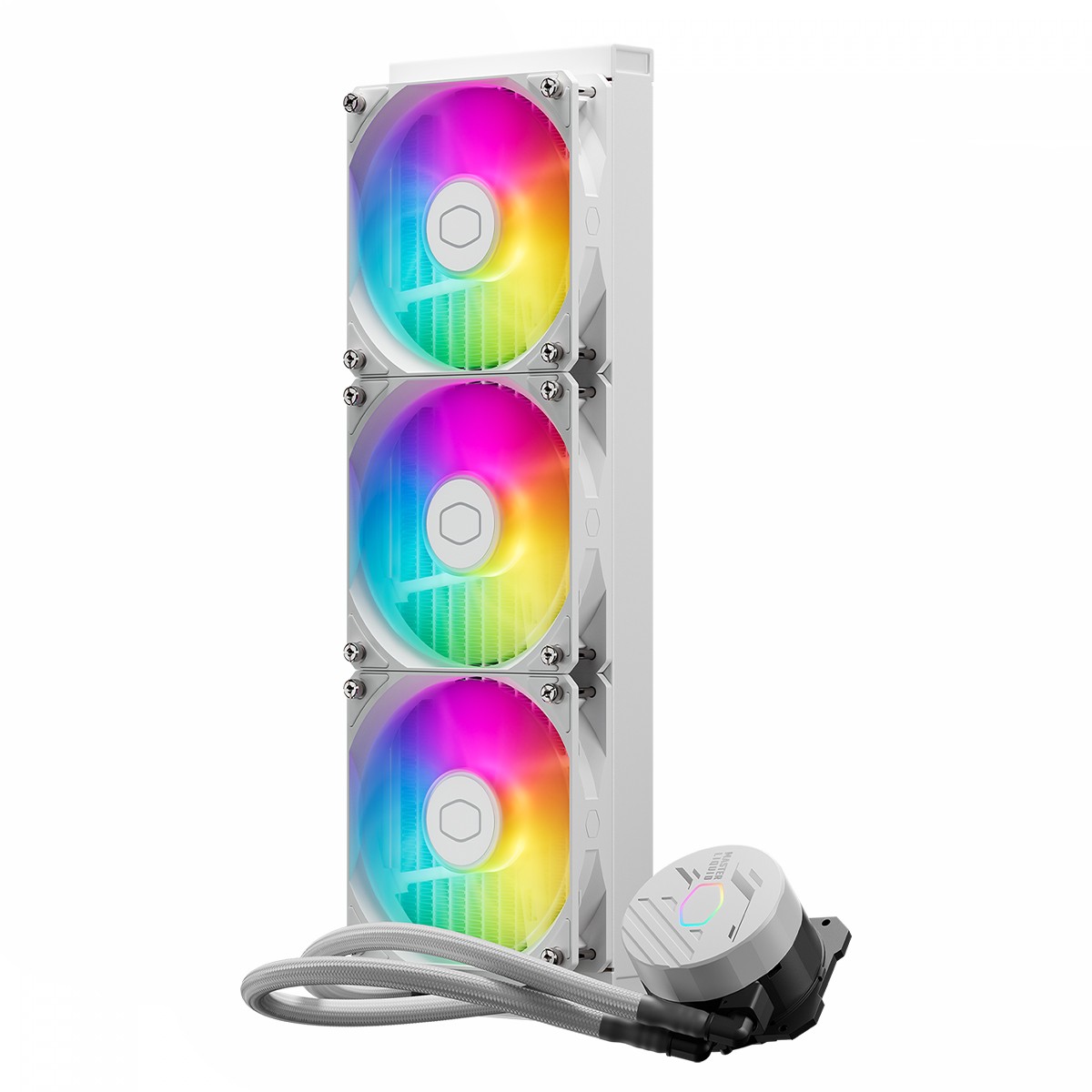 Water Cooler Cooler Master MasterLiquid 360L Core ARGB White, 360mm, Intel-AMD, Branco, MLW-D36M-A18PZ-RW