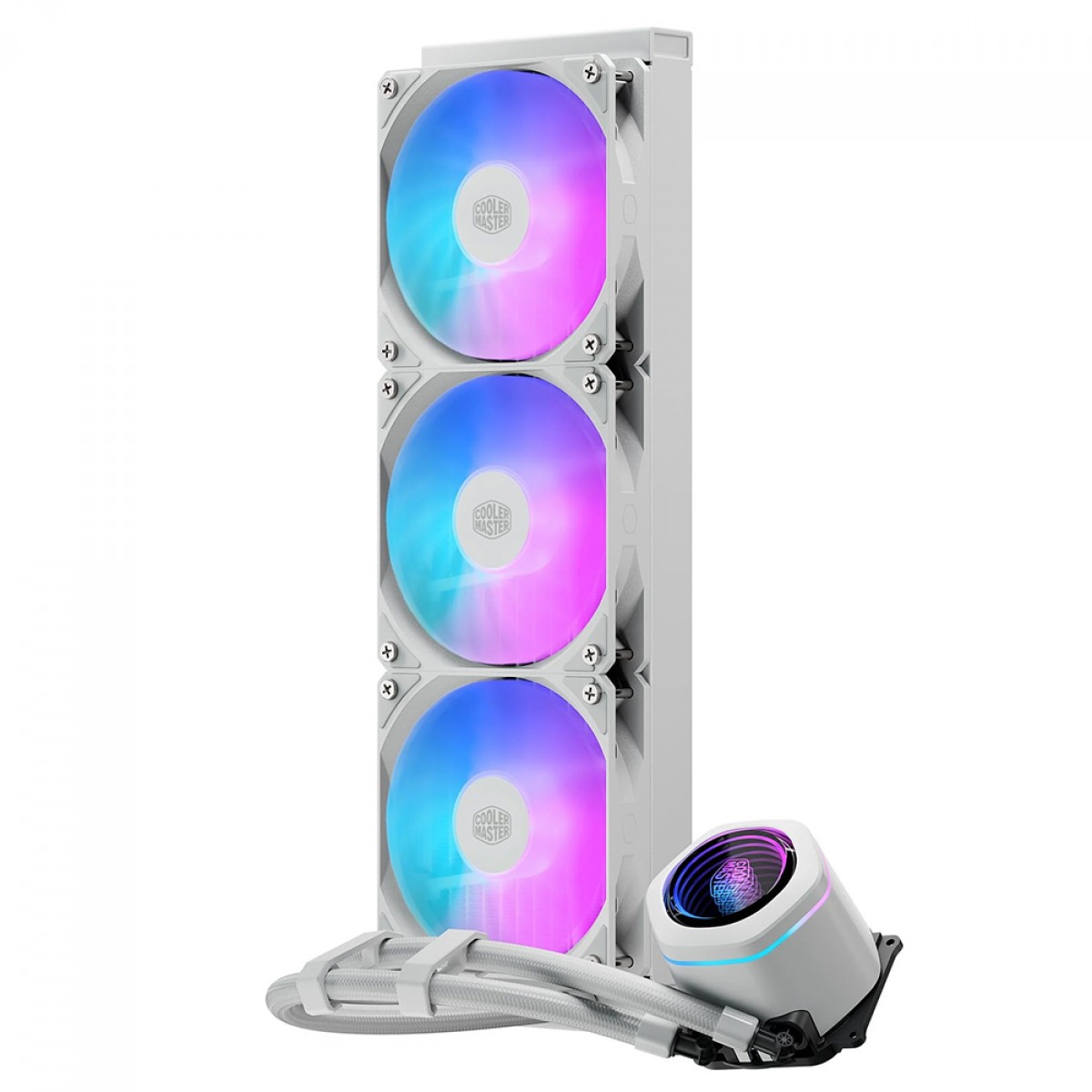 Water Cooler Cooler Master MasterLiquid Core Nex, ARGB, 360mm, Intel-AMD, Branco, MLX-D36M-A18PA-RW