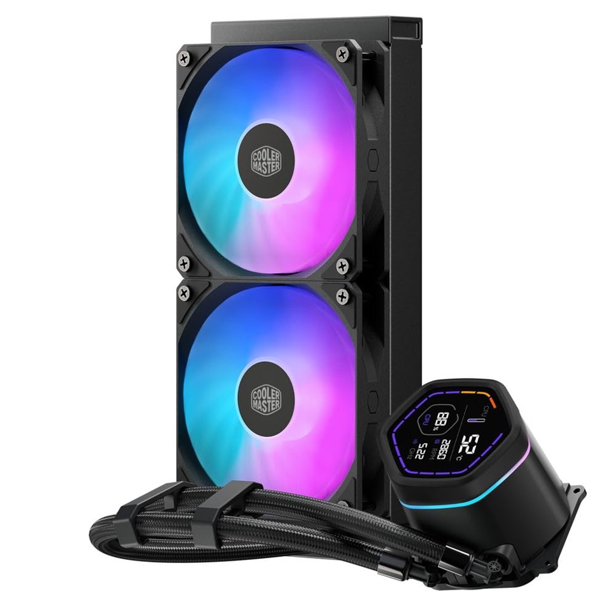 Water Cooler Cooler Master MasterLiquid Core Nex Digital, ARGB, 240mm, Intel-AMD, Preto, MLX-D24M-A18PA-RD