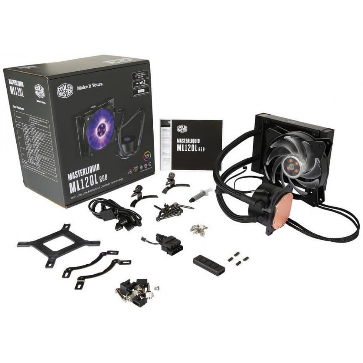 Water Cooler Cooler Master Masterliquid ML120L, RGB 120mm, Intel-AMD, MLW-D12M-A20PC-R1