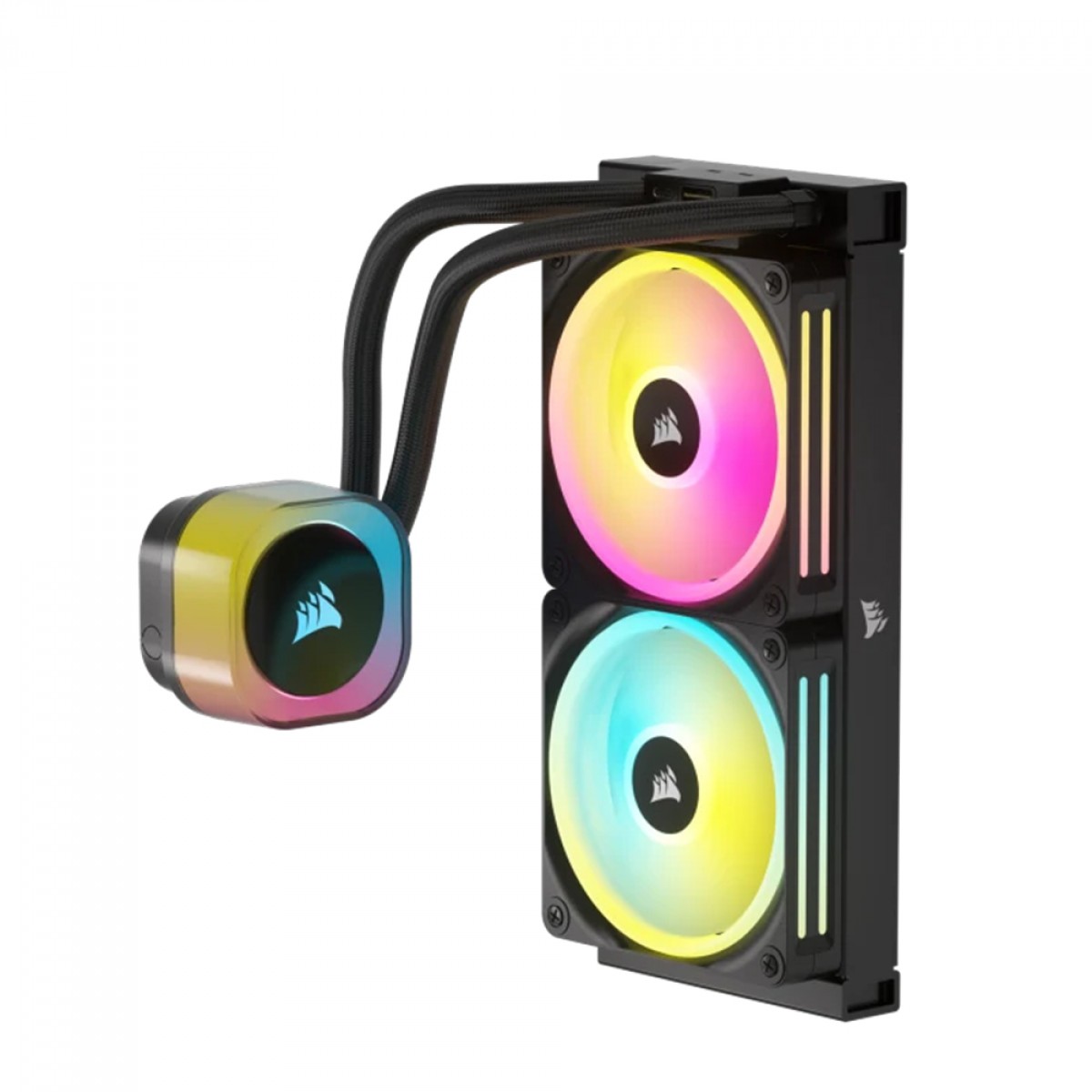 Water Cooler Corsair iCUE LINK H100i Black, 240mm, RGB, Intel-AMD, Preto, CW-9061001-WW