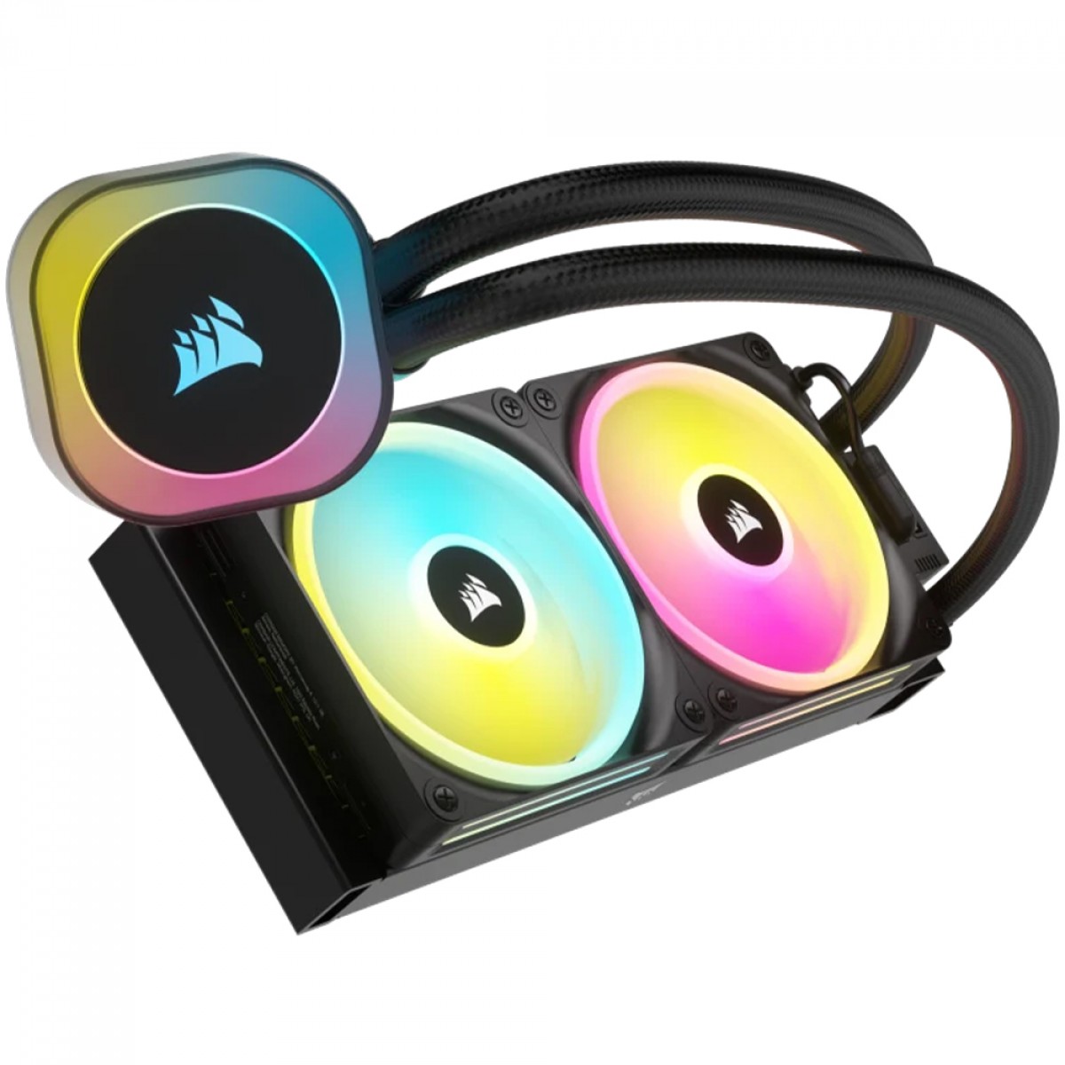 Water Cooler Corsair iCUE LINK H100i Black, 240mm, RGB, Intel-AMD, Preto, CW-9061001-WW