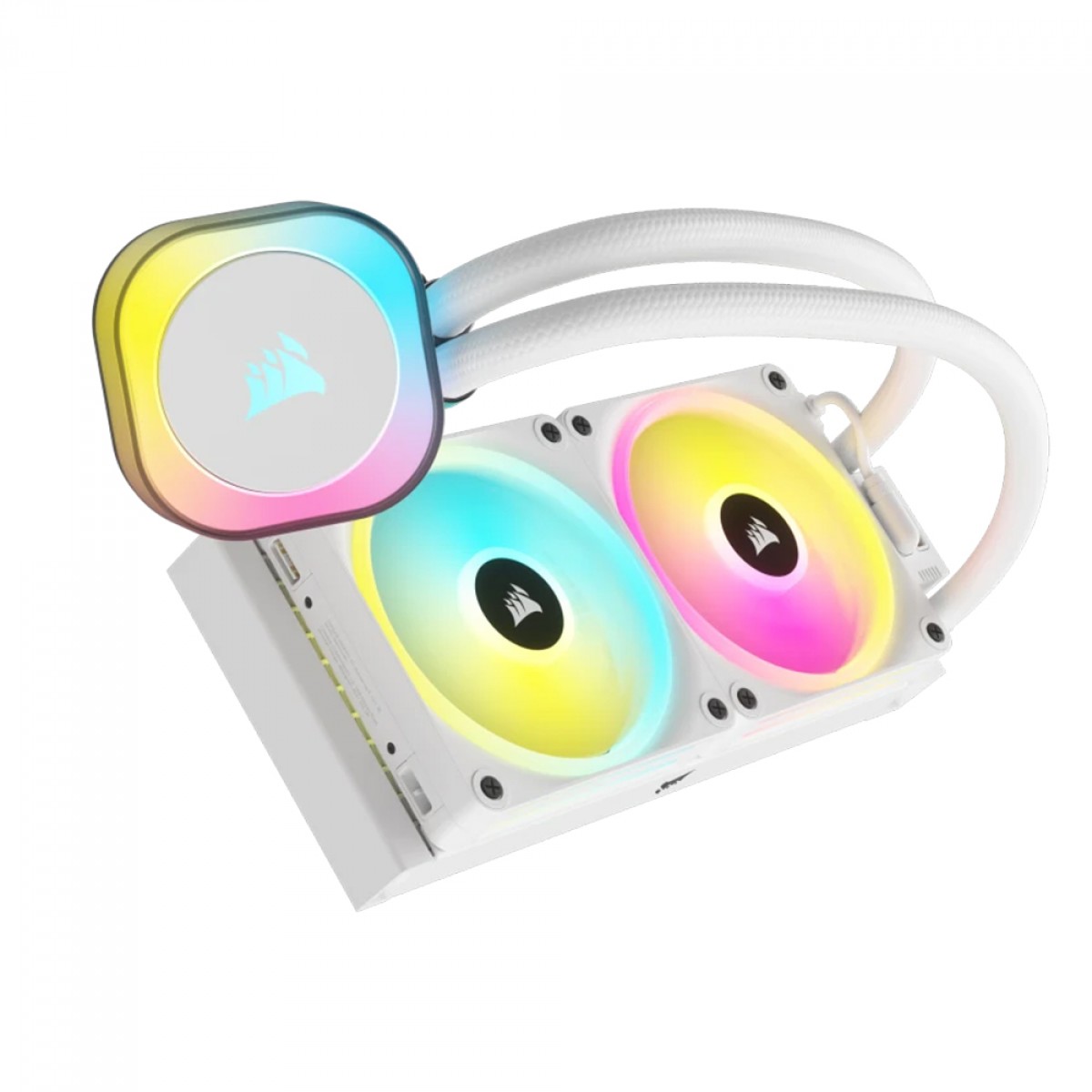 Water Cooler Corsair iCUE LINK H100i White, 240mm, RGB, Intel-AMD, Branco, CW-9061005-WW