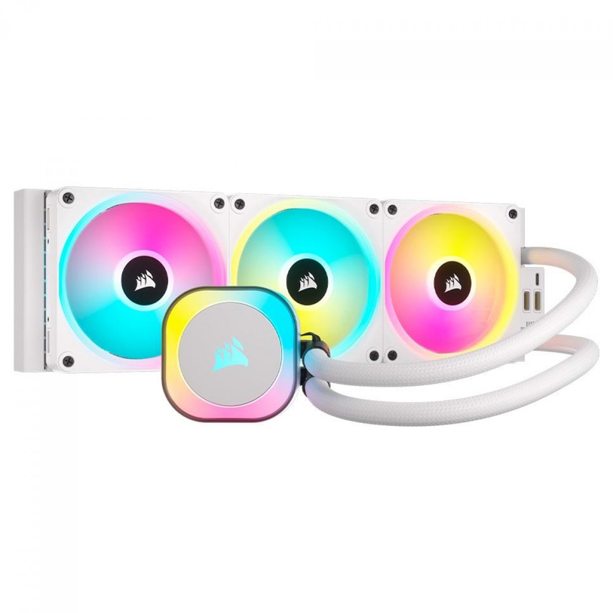 Water Cooler Corsair iCUE LINK H150i, 360mm, RGB, Intel-AMD, Branco, CW-9061006-WW