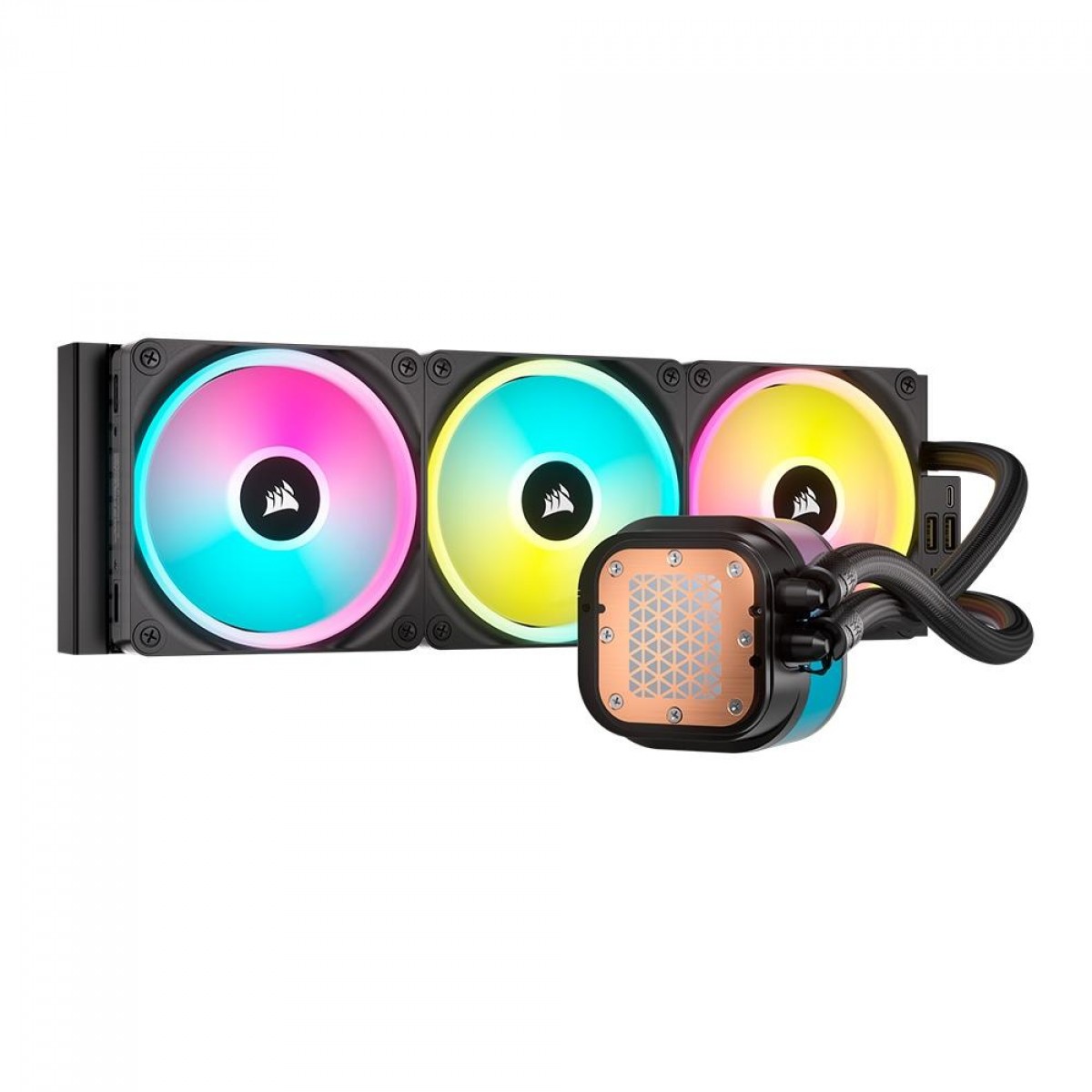 Water Cooler Corsair iCUE LINK H150i, 360mm, RGB, Intel-AMD, Preto, CW-9061003-WW