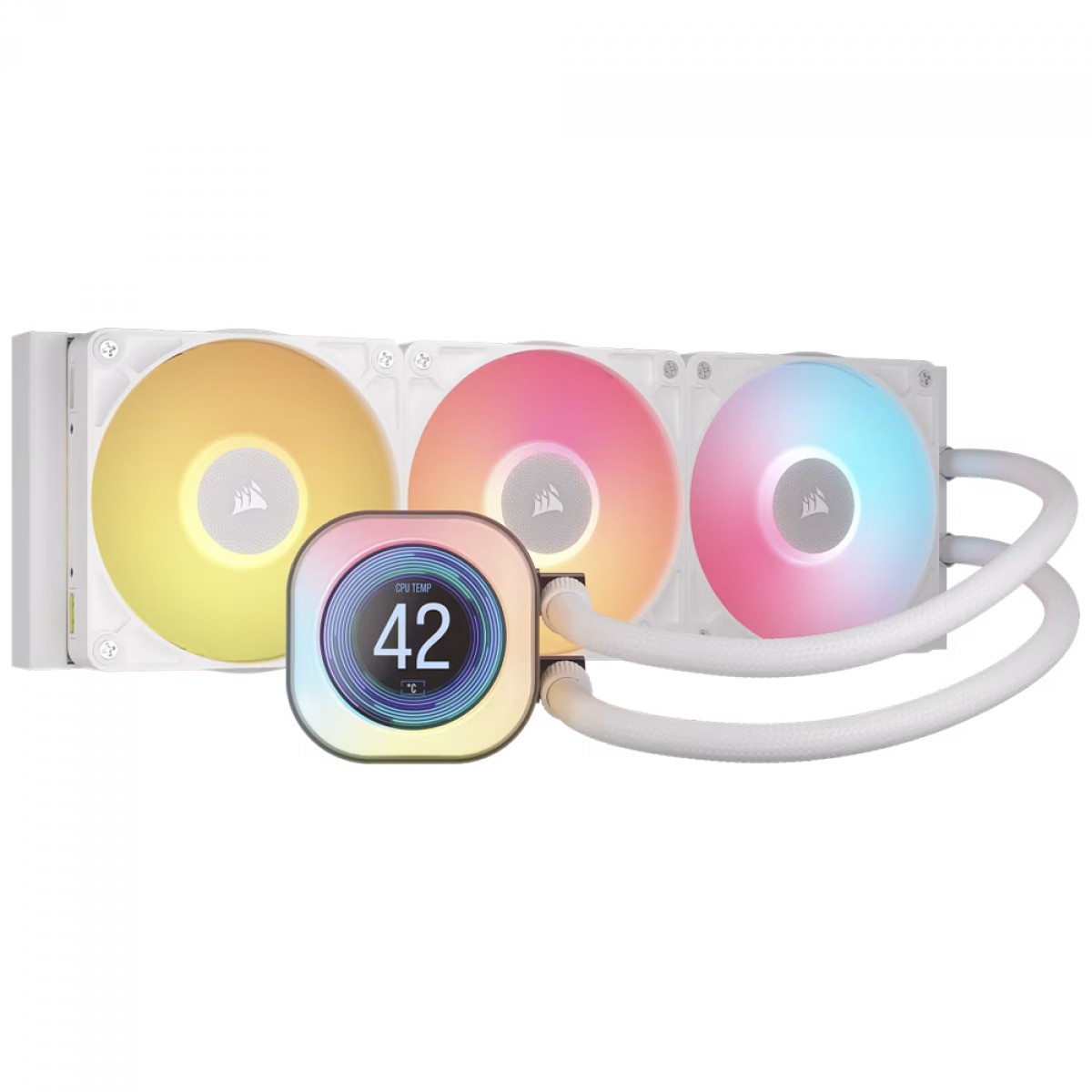 Water Cooler Corsair Titan 360 RX LCD RGB Branco | Terabyte