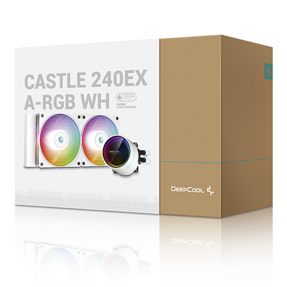 Water Cooler DeepCool Castle 240EX, LED A-RGB, 240mm, White, Intel-AMD, DP-GS-H12W-CSL240EX-AR-WH  