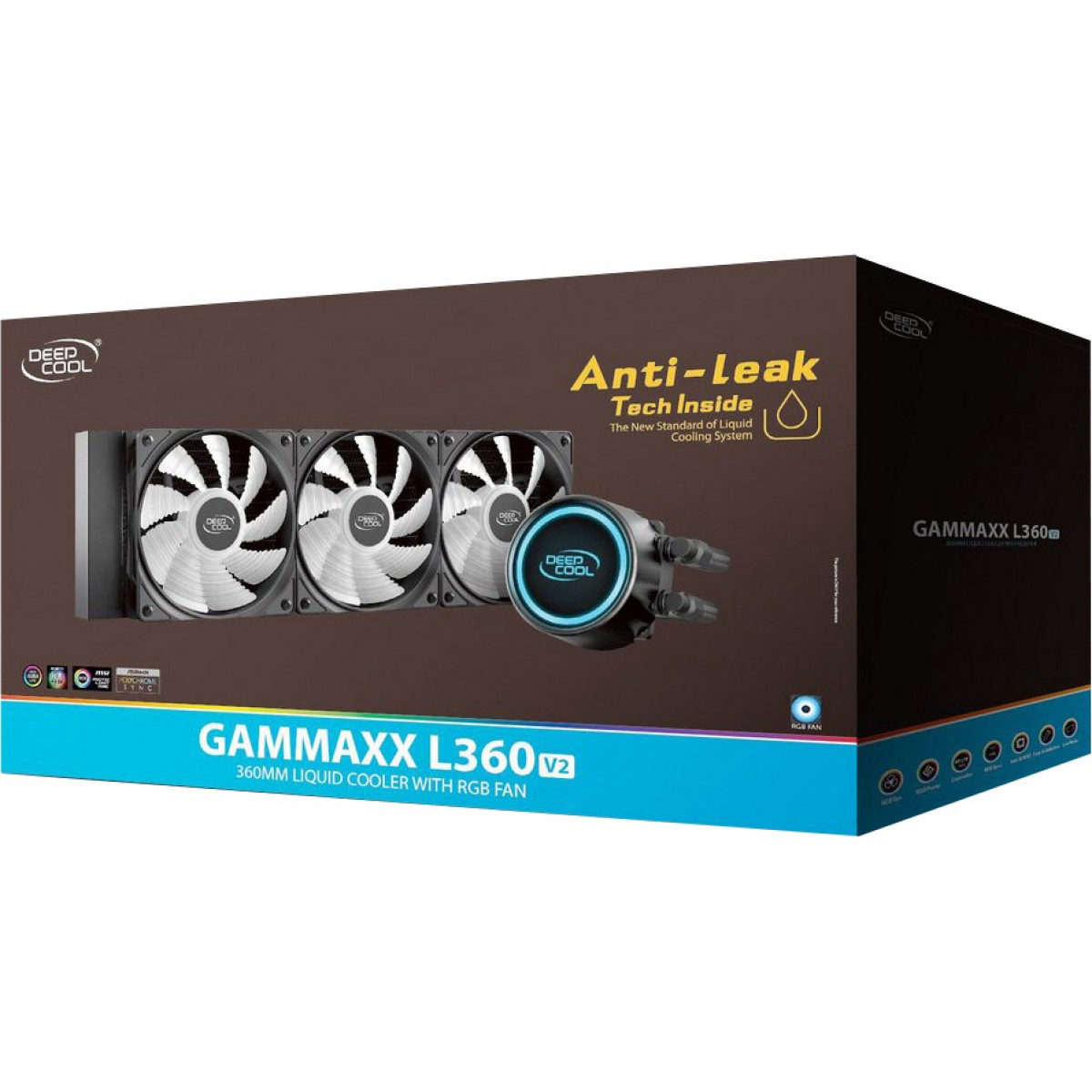 Water Cooler DeepCool Gammaxx L360 V2 RGB 360mm, Intel-AMD, DP-H12RF-GL360V2C