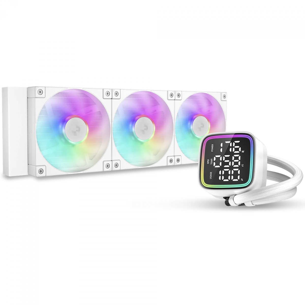 Water Cooler Deepcool LD360 WH, ARGB, 360mm, Intel-AMD, White, R-LD360-WHDMMN-G-1