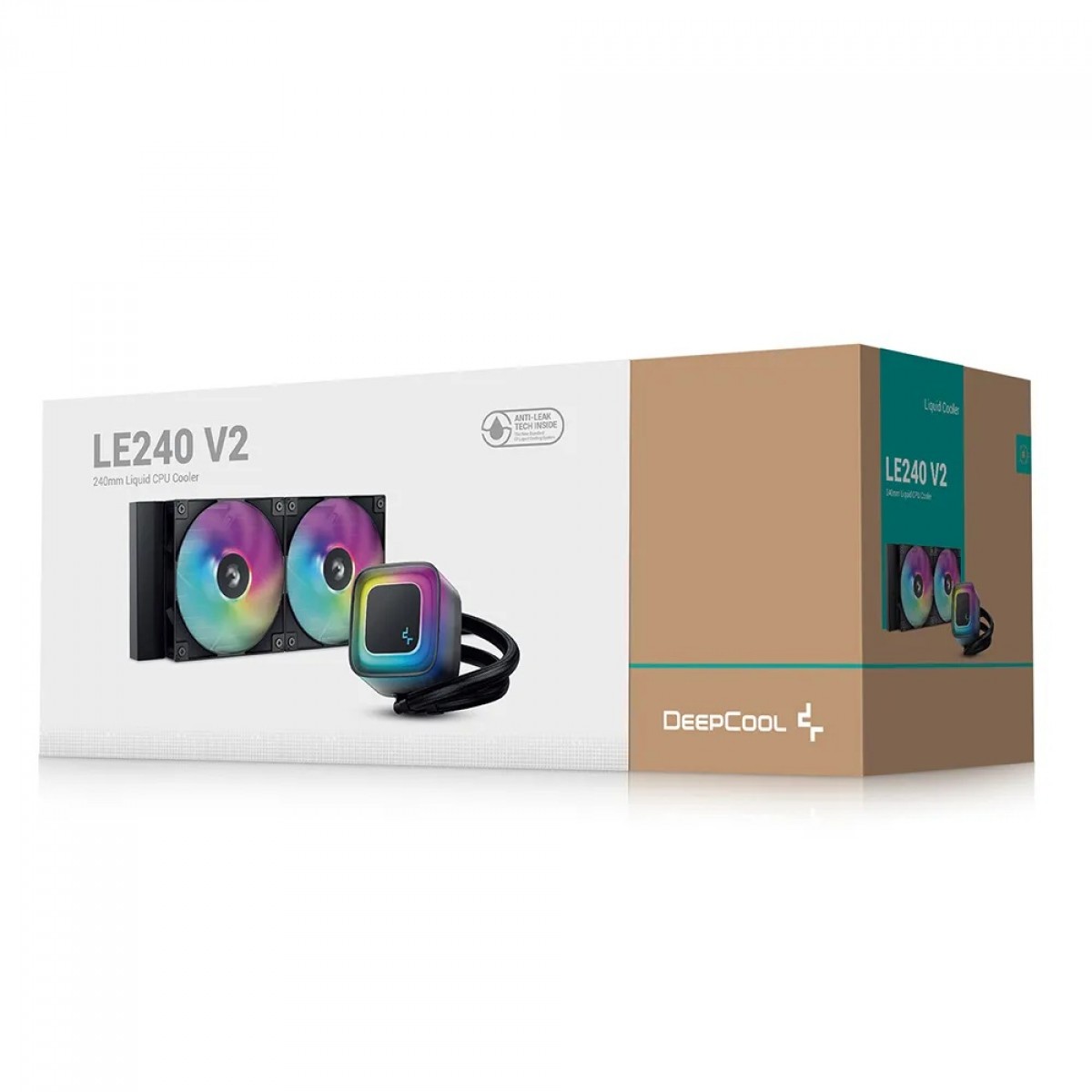 Water Cooler DeepCool LE240 V2, ARGB, 240mm, Intel-AMD, Preto, R-LE240-BKAMMC-G-2