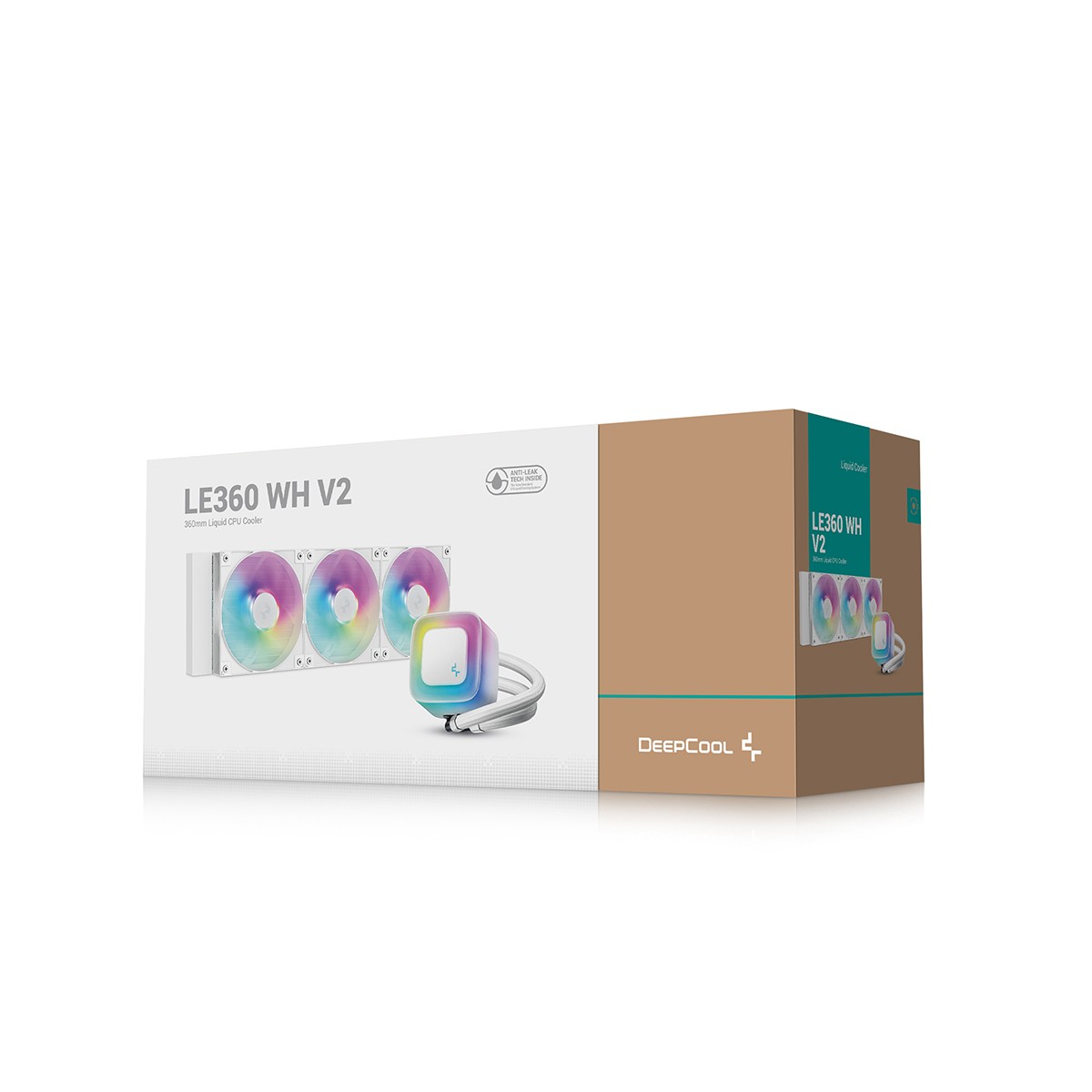 Water Cooler DeepCool LE360 V2 White, ARGB, 360mm, Intel-AMD, Branco, R-LE360-WHAMMN-G-2