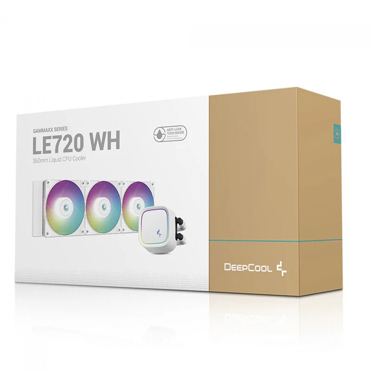 Water Cooler DeepCool LE720 WH, ARGB, 360mm, Intel-AMD, White, R-LE720-WHAMMN-G-1