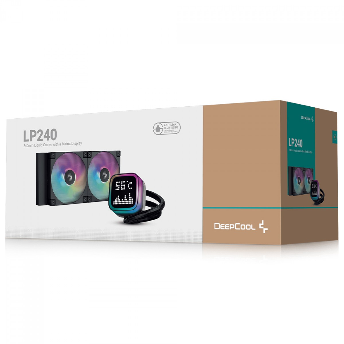Water Cooler Deepcool LP240, ARGB, 240mm, Display Pixel, Intel-AMD, Preto, R-LP240-BKMSNC-G-1