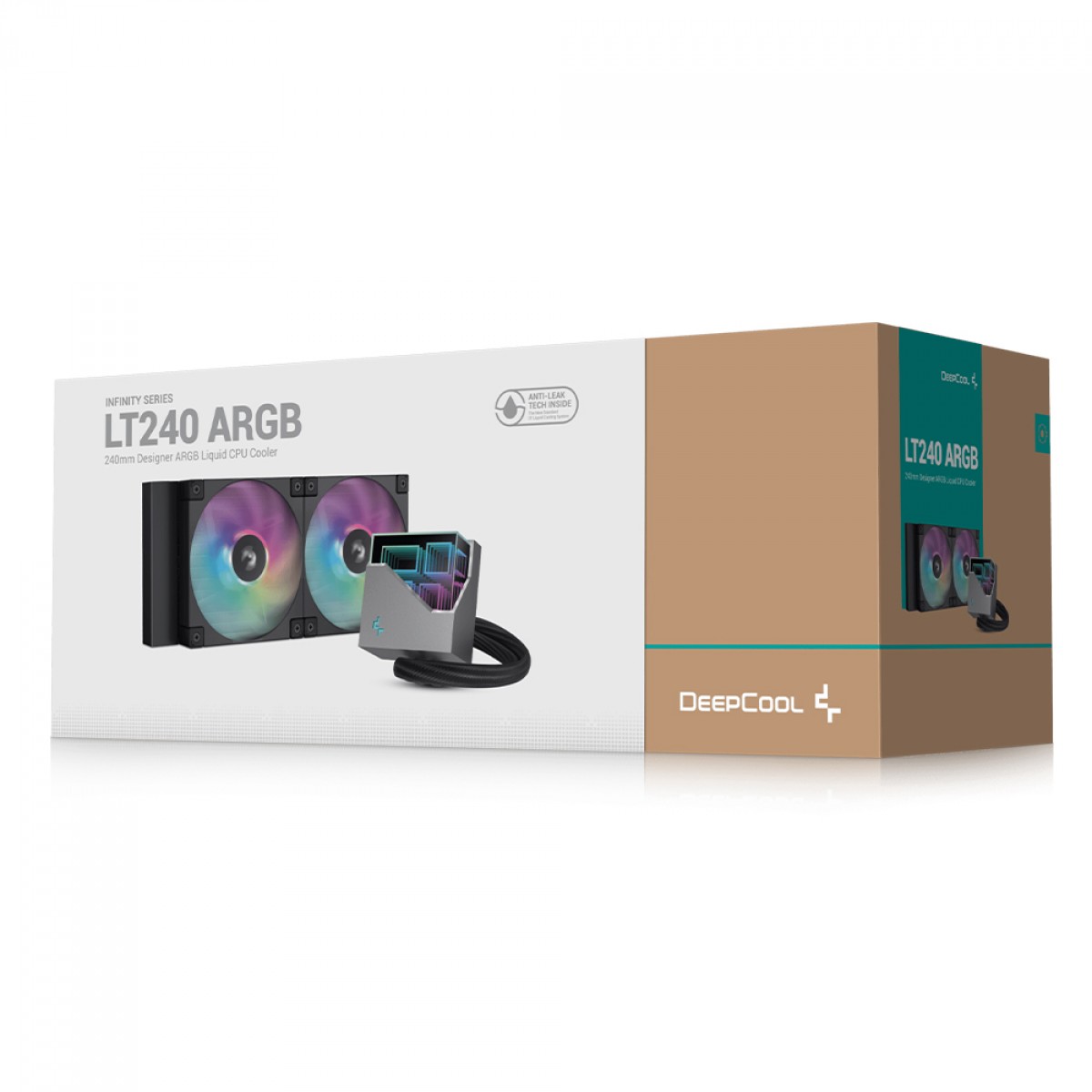 Water Cooler DeepCool LT240 ARGB, 240mm, Intel-AMD, Black, R-LT240-BKAMNC-G-1