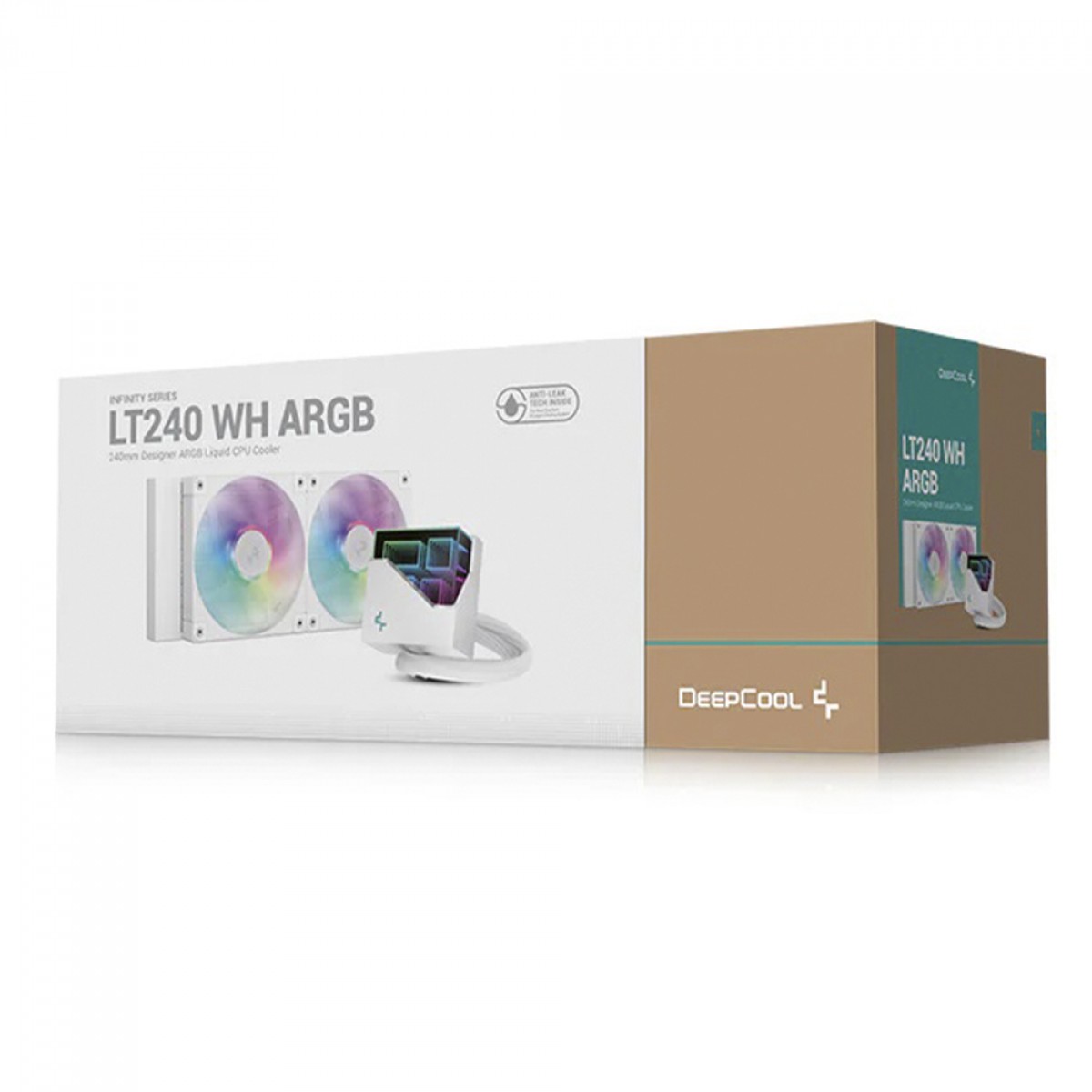 Water Cooler DeepCool LT240 WH ARGB, 240mm, Intel-AMD, White, R-LT240-WHAMNC-G-1