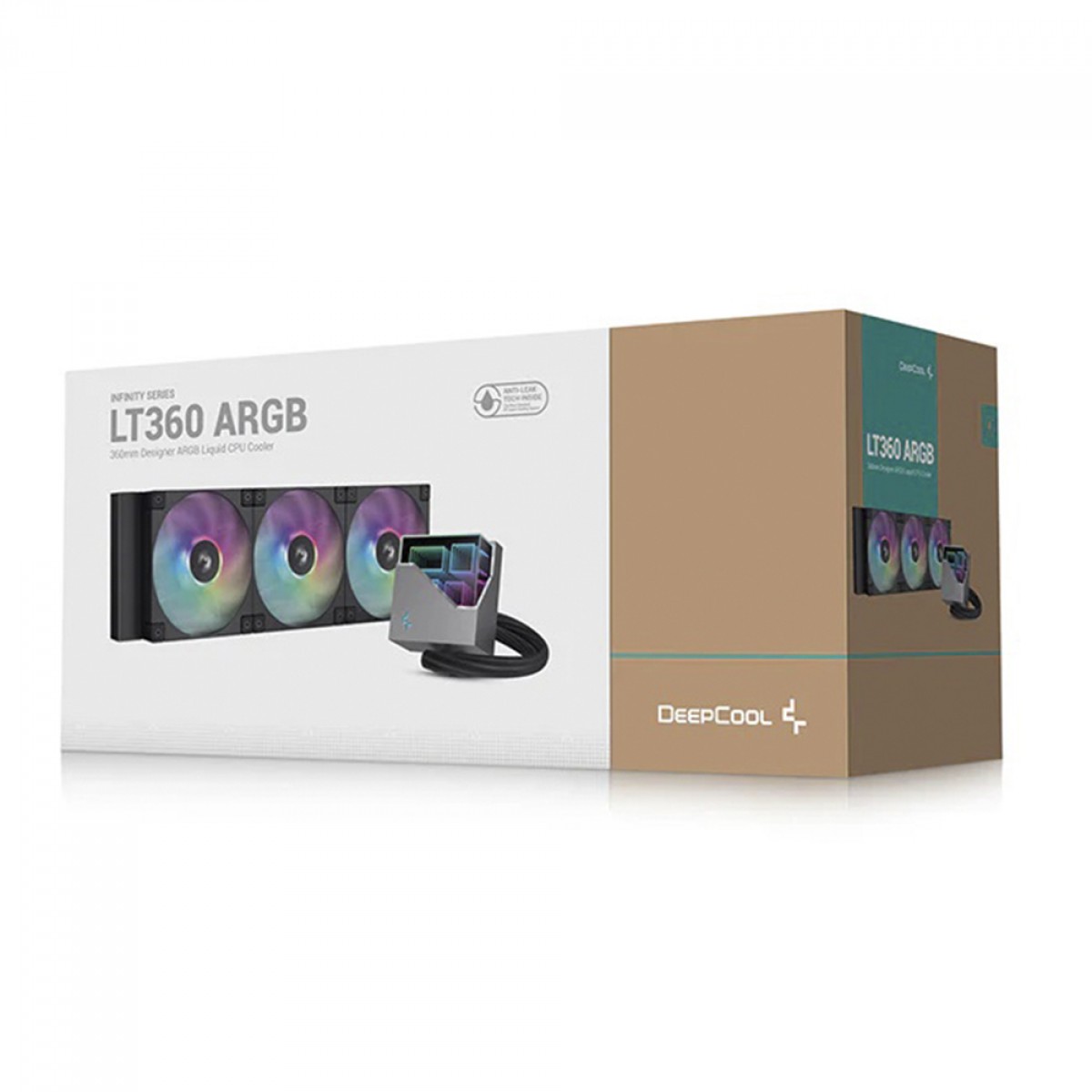 Water Cooler DeepCool LT360 ARGB, 360mm, Intel-AMD, Black, R-LT360-BKAMNC-G-1