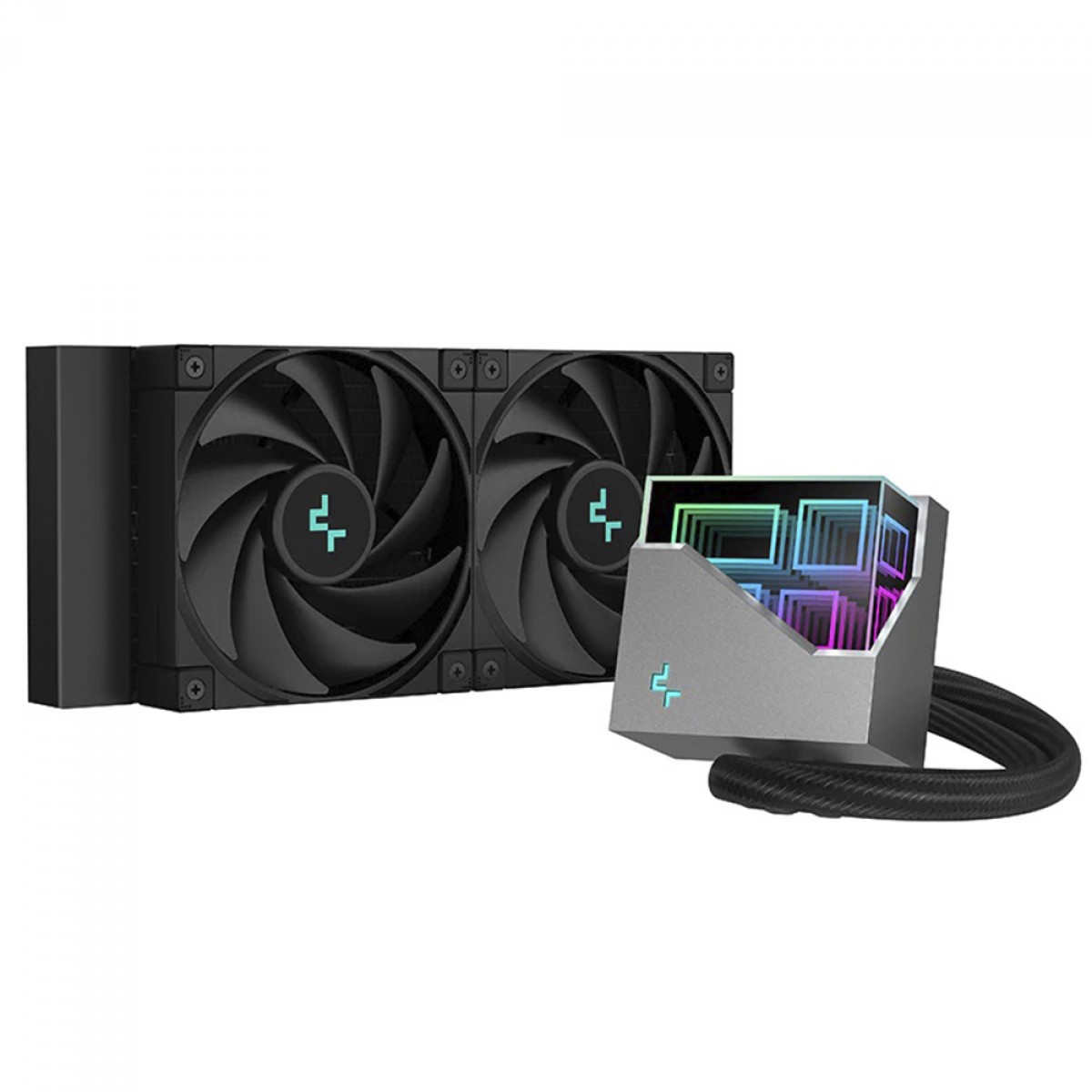 Water Cooler DeepCool LT520, ARGB, 240mm, Intel-AMD, Black, R-LT520-BKAMNF-G-1