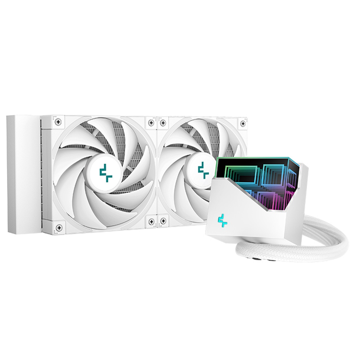 Water Cooler DeepCool LT520 WH, ARGB, 240mm, Intel-AMD, White, R-LT520-WHAMNF-G-1