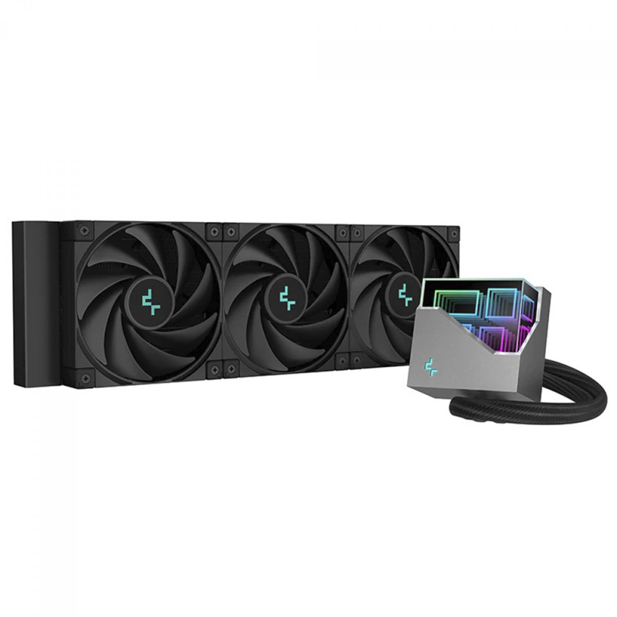 Water Cooler DeepCool LT720, ARGB, 360mm, Intel-AMD, Black, R-LT720-BKAMNF-G-1