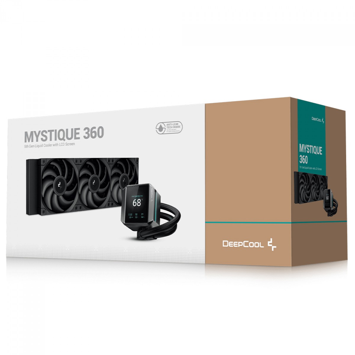 Water Cooler DeepCool Mystique 360, 360mm, ARGB, Intel/AMD, Tela LCD, Black, R-LX750-BKDSNMP-G-1