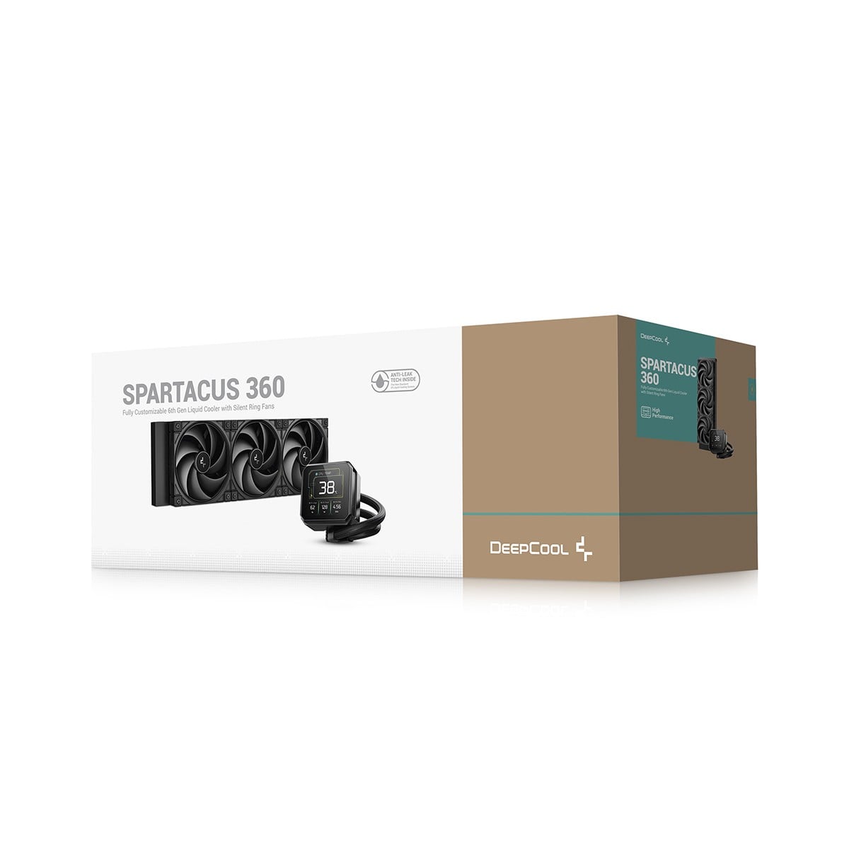 Water Cooler DeepCool Spartacus 360, 360mm, Display LCD IPS, Intel-AMD, Preto, R-SPT360-BKDSMP-G-1