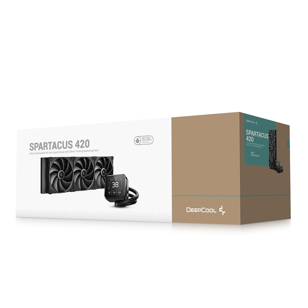 Water Cooler DeepCool Spartacus 420, 420mm, Display LCD IPS, Intel-AMD, Preto, R-SPT420-BKDSMP-G-1