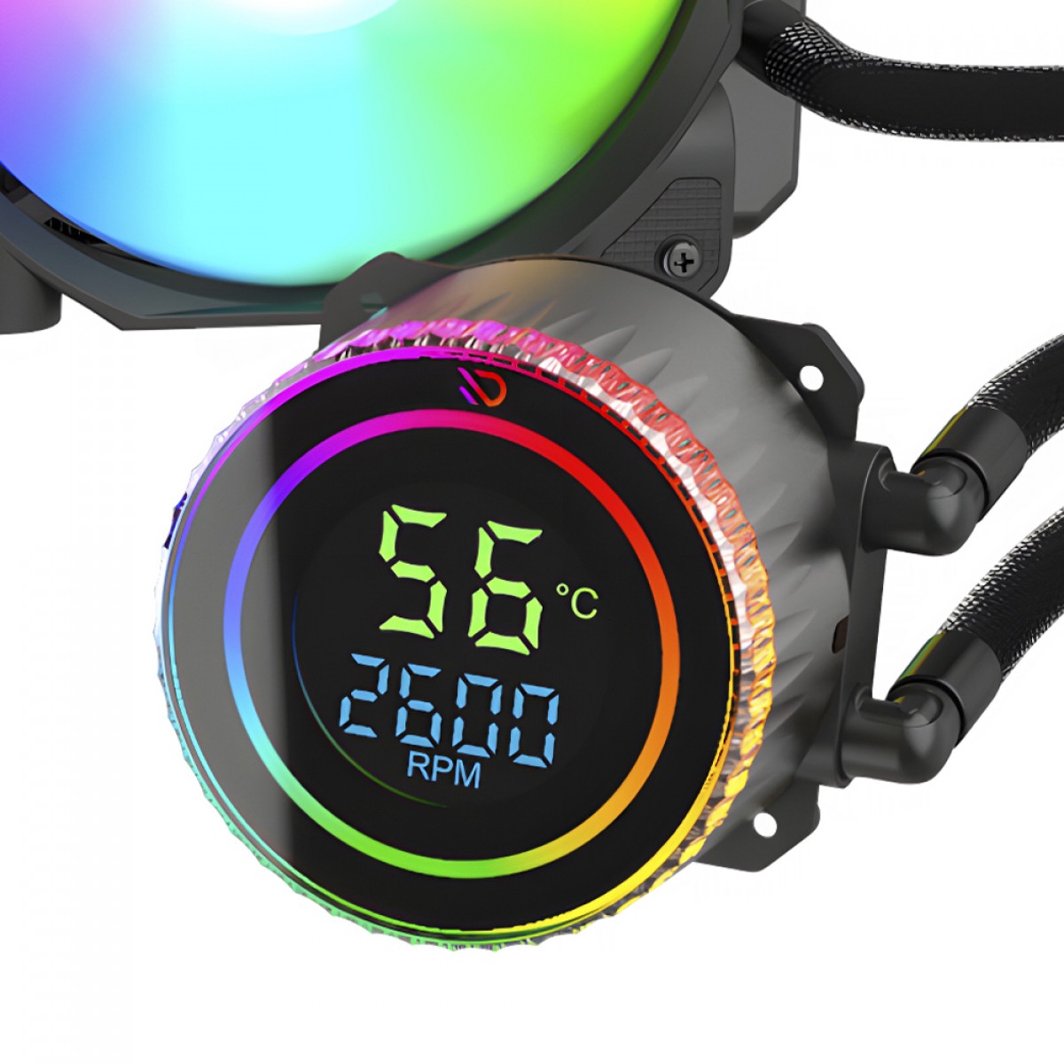 Water Cooler Duex ORB Display, 360mm, ARGB, Display Digital, Intel-AMD, PWM, Preto, DXWC360ORB