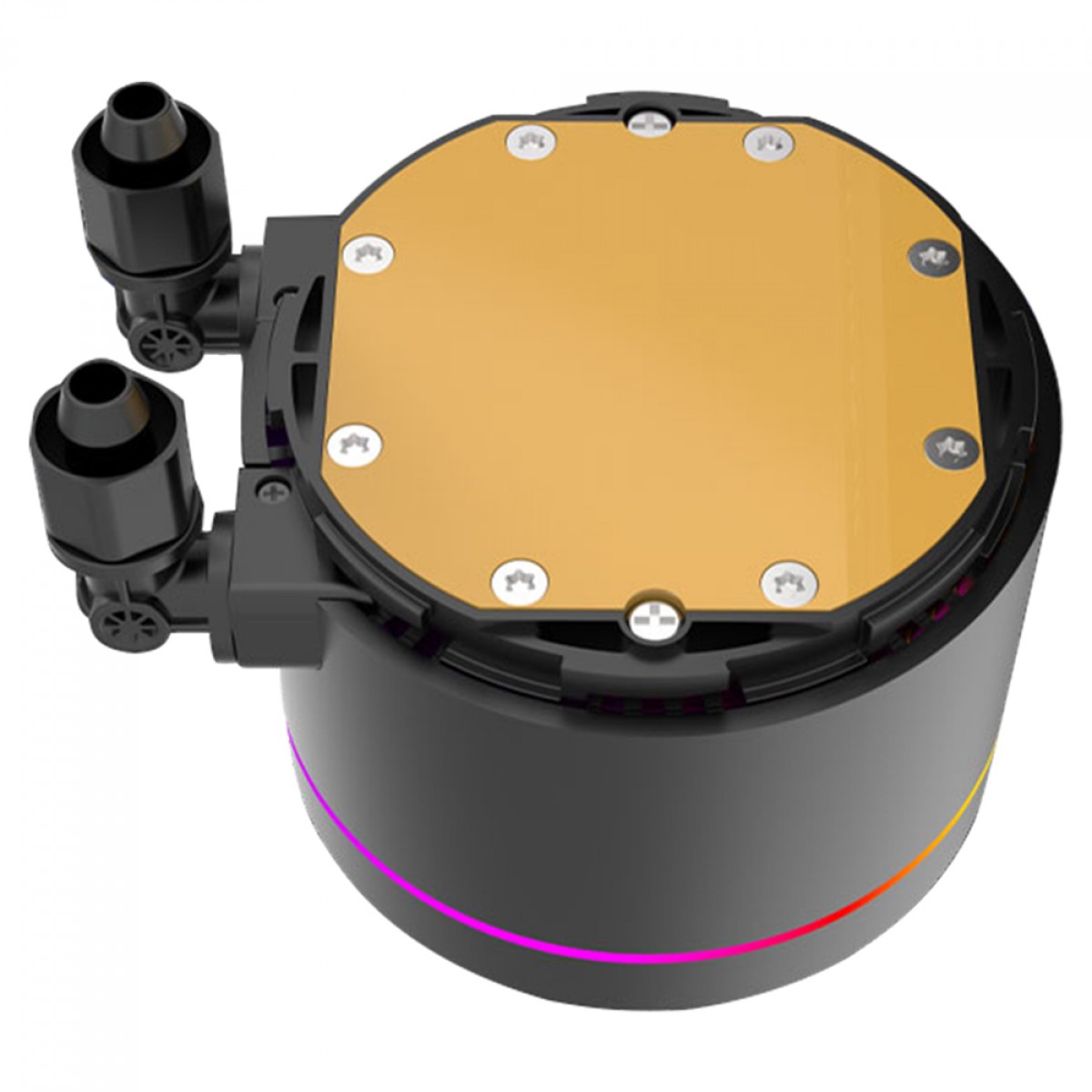 Water Cooler Duex Vision Display, 360mm, ARGB, Display Digital, Intel-AMD, PWM, Preto, DXWC360VISION