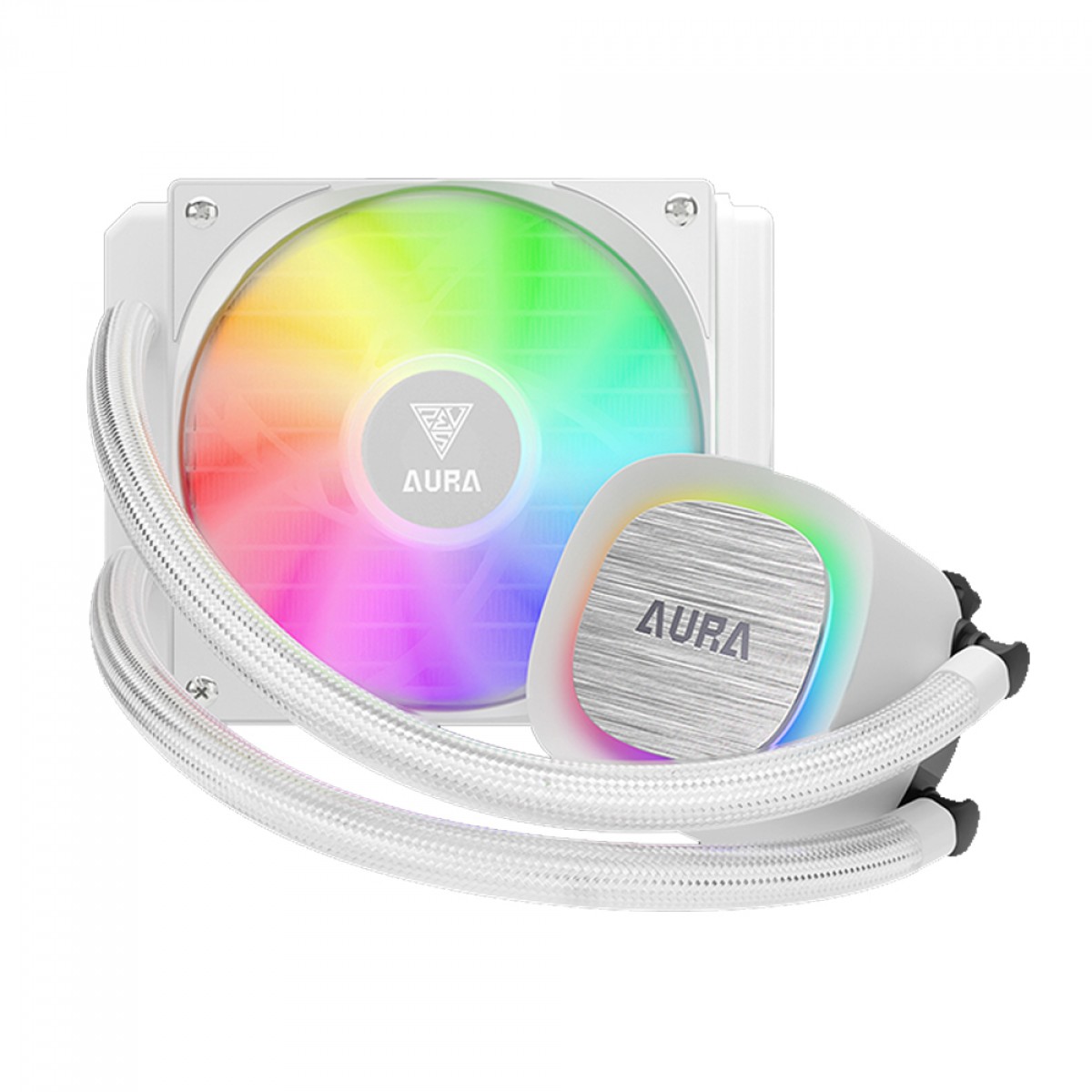 Water Cooler Gamdias Aura GL 120 V2, 120mm, ARGB, Intel/AMD, White