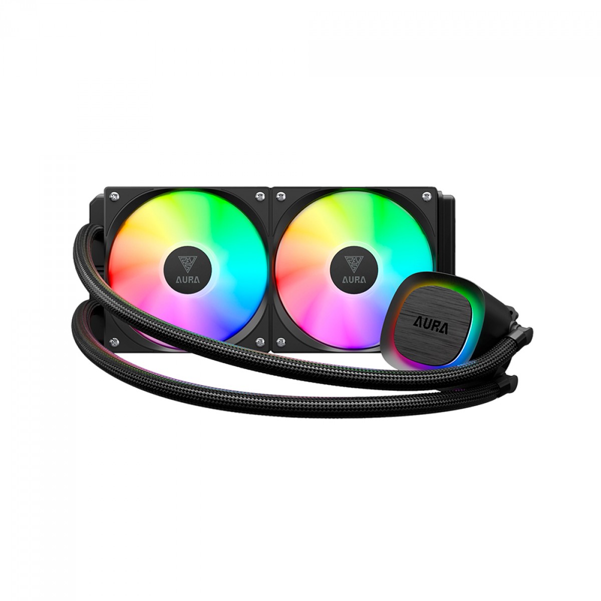 Water Cooler Gamdias Aura GL 240 V2, 240mm, ARGB, Intel/AMD, Black