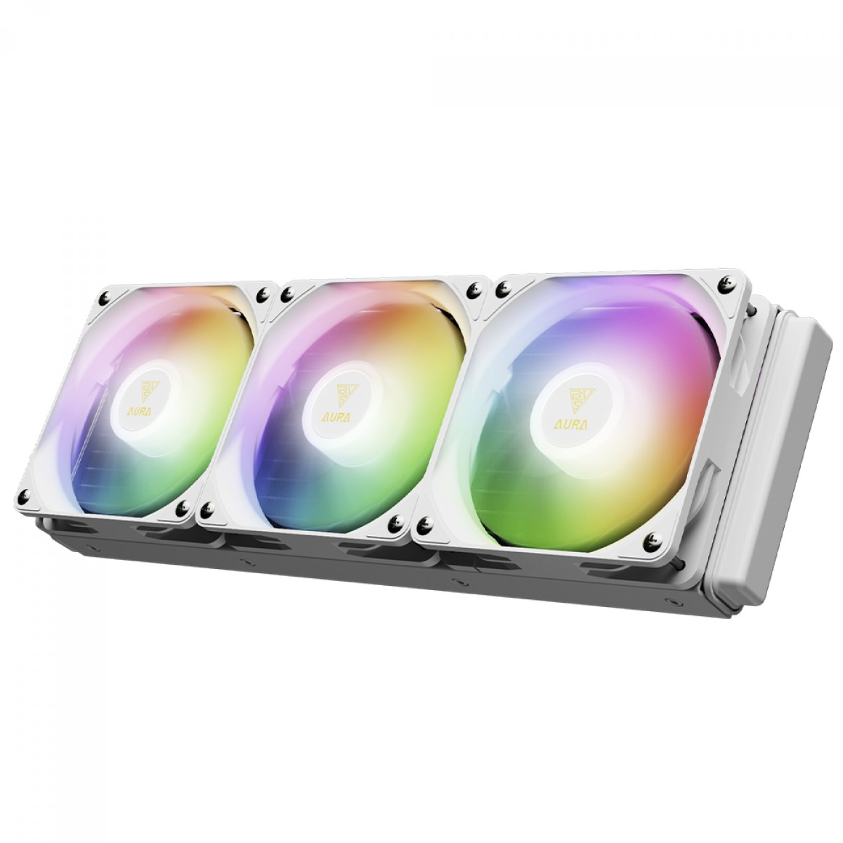 Water Cooler Gamdias Aura GL 360 Digital WH, 360mm, ARGB, Intel/AMD, Branco