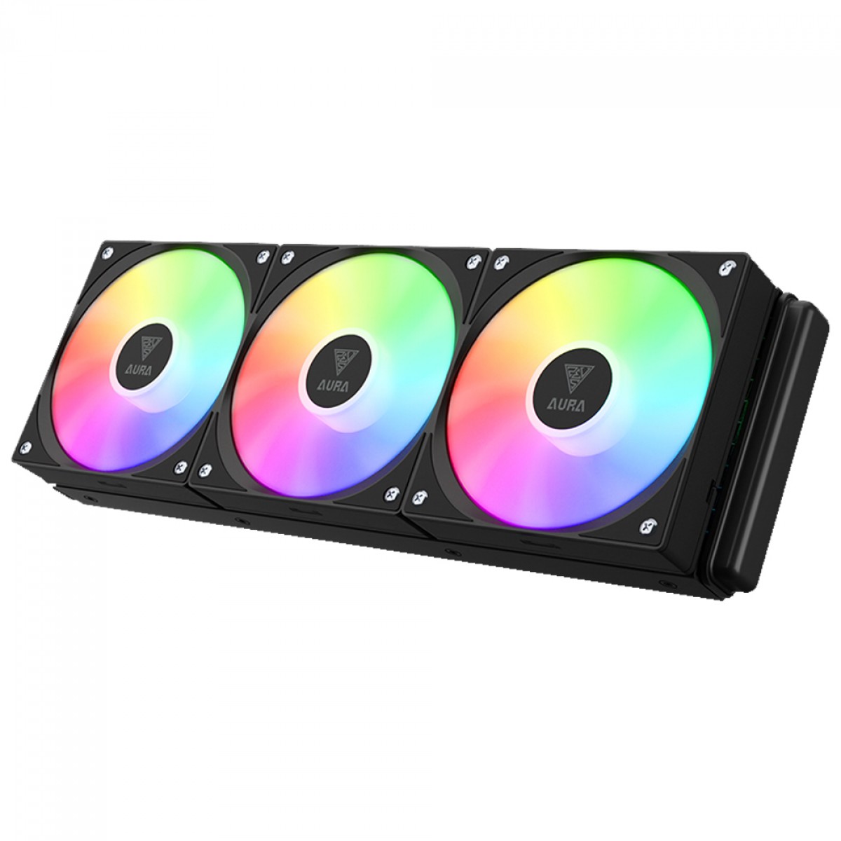 Water Cooler Gamdias Aura GL 360 V2, 360mm, ARGB, Intel/AMD, Black