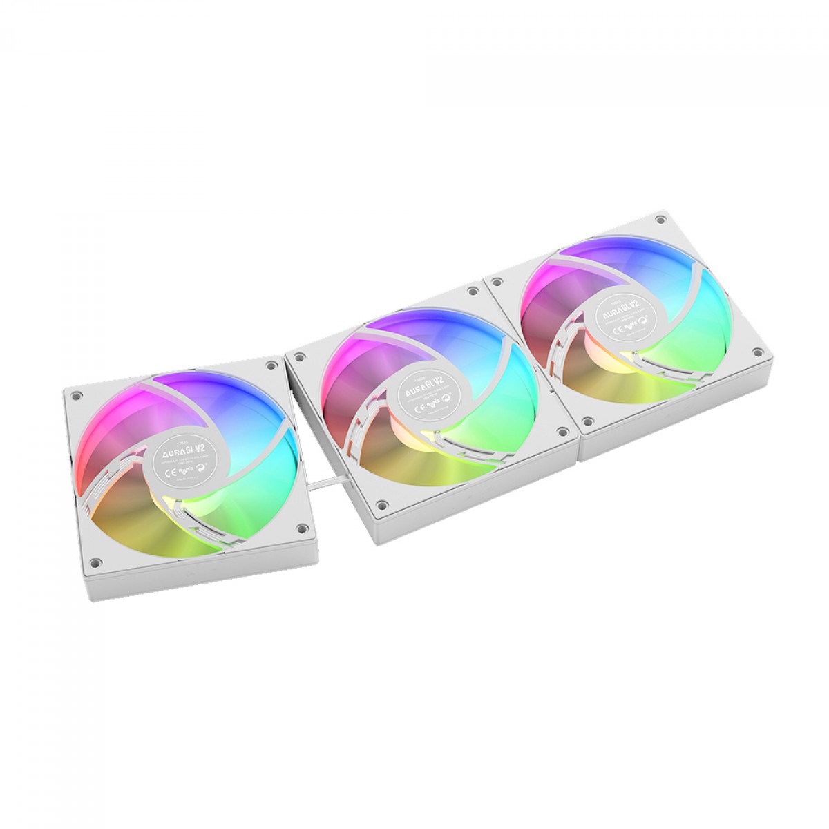 Water Cooler Gamdias Aura GL 360 V2, 360mm, ARGB, Intel/AMD, White