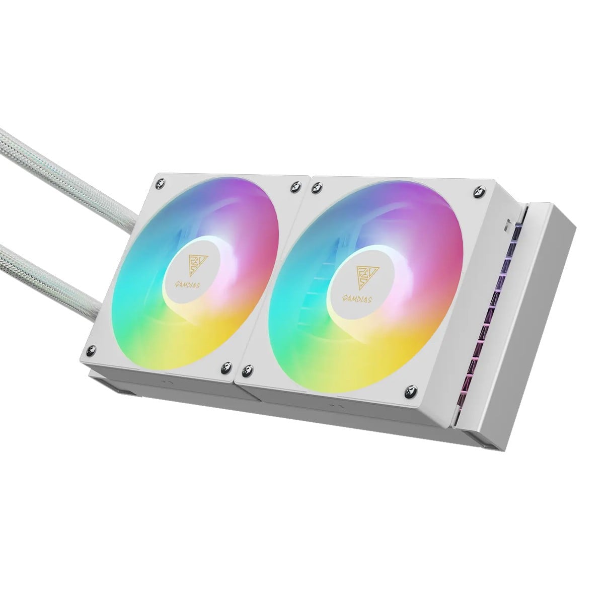 Water Cooler Gamdias Chione E4-240 V2 WH, ARGB, 240mm, Display Digital, Intel-AMD, PWM, Branco