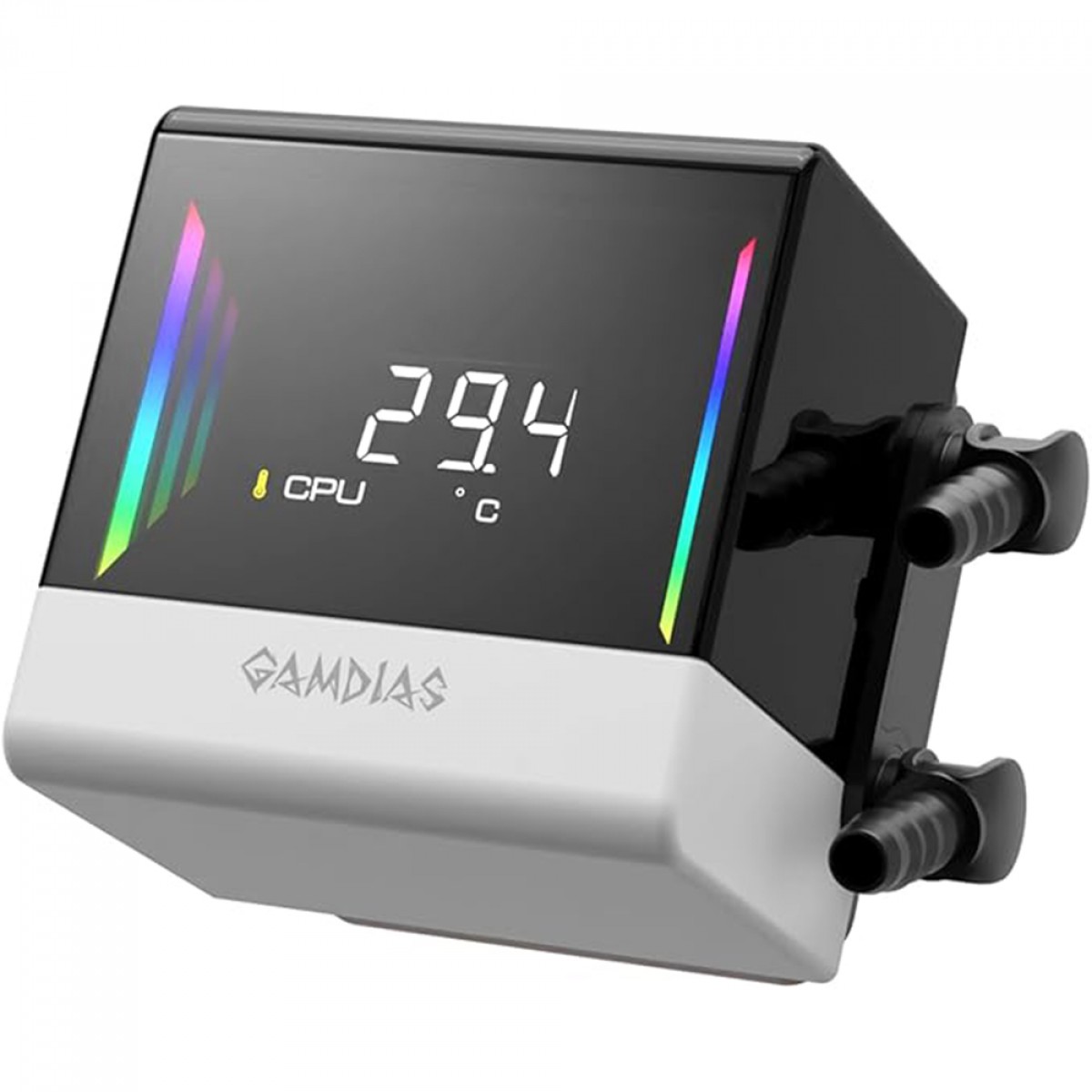 Water Cooler Gamdias Chione E4-240 WH, ARGB, 240mm, Display Digital, Intel-AMD, White