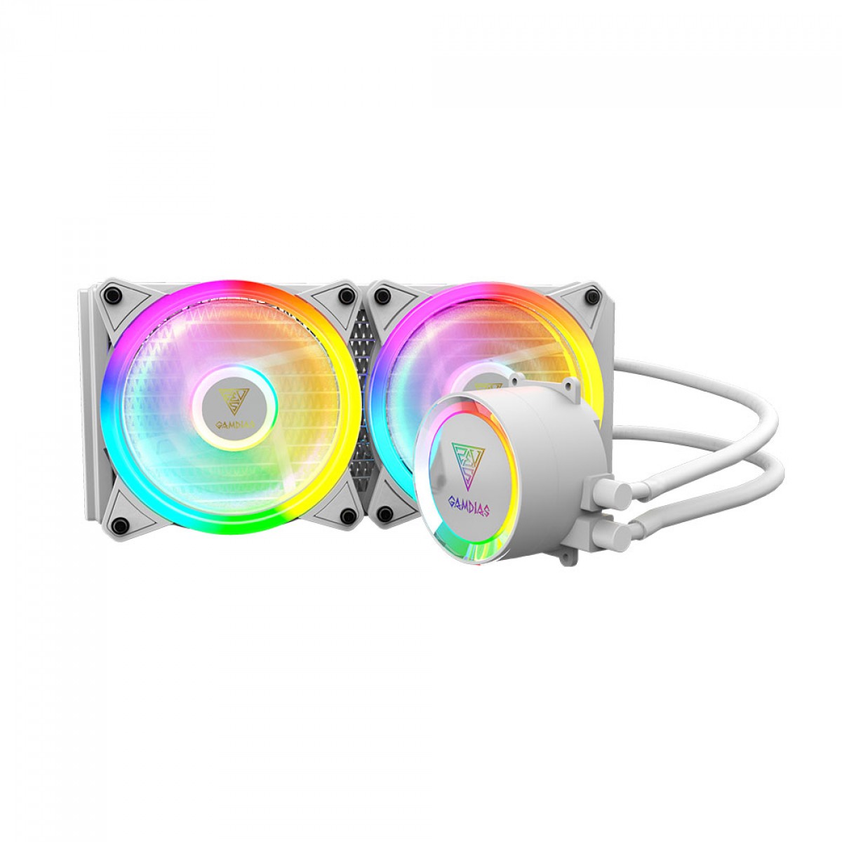 Water Cooler Gamdias Chione M2-240RW, RGB, Controlador, 240mm, Intel-AMD, White