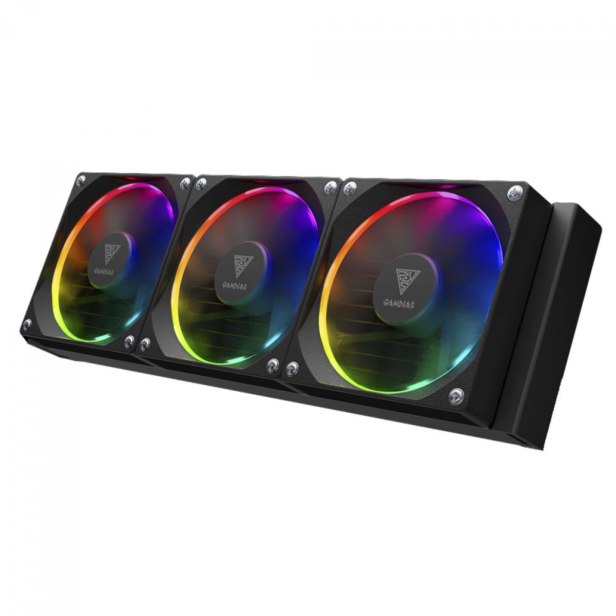 Water Cooler Gamdias Chione M4-360, ARGB, 360mm, Display LCD, Intel-AMD, Black