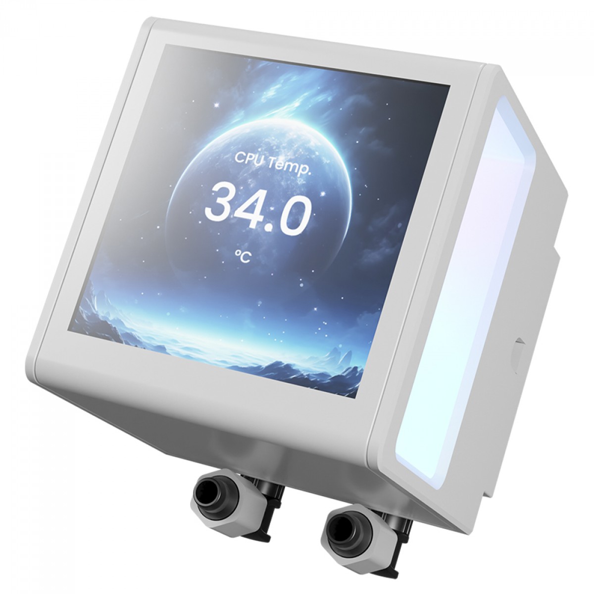 Water Cooler Gamdias Chione P5-240 WH, RGB, 240mm, Display Digital, Intel-AMD, PWM, Branco